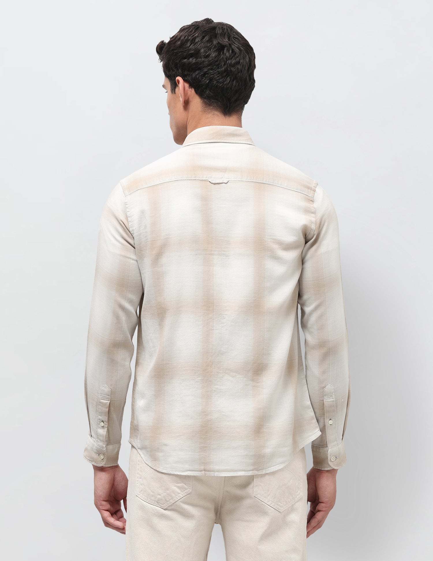 Dobby Regular Fit Shirt Khaki - U.S. Polo Assn. India | Large