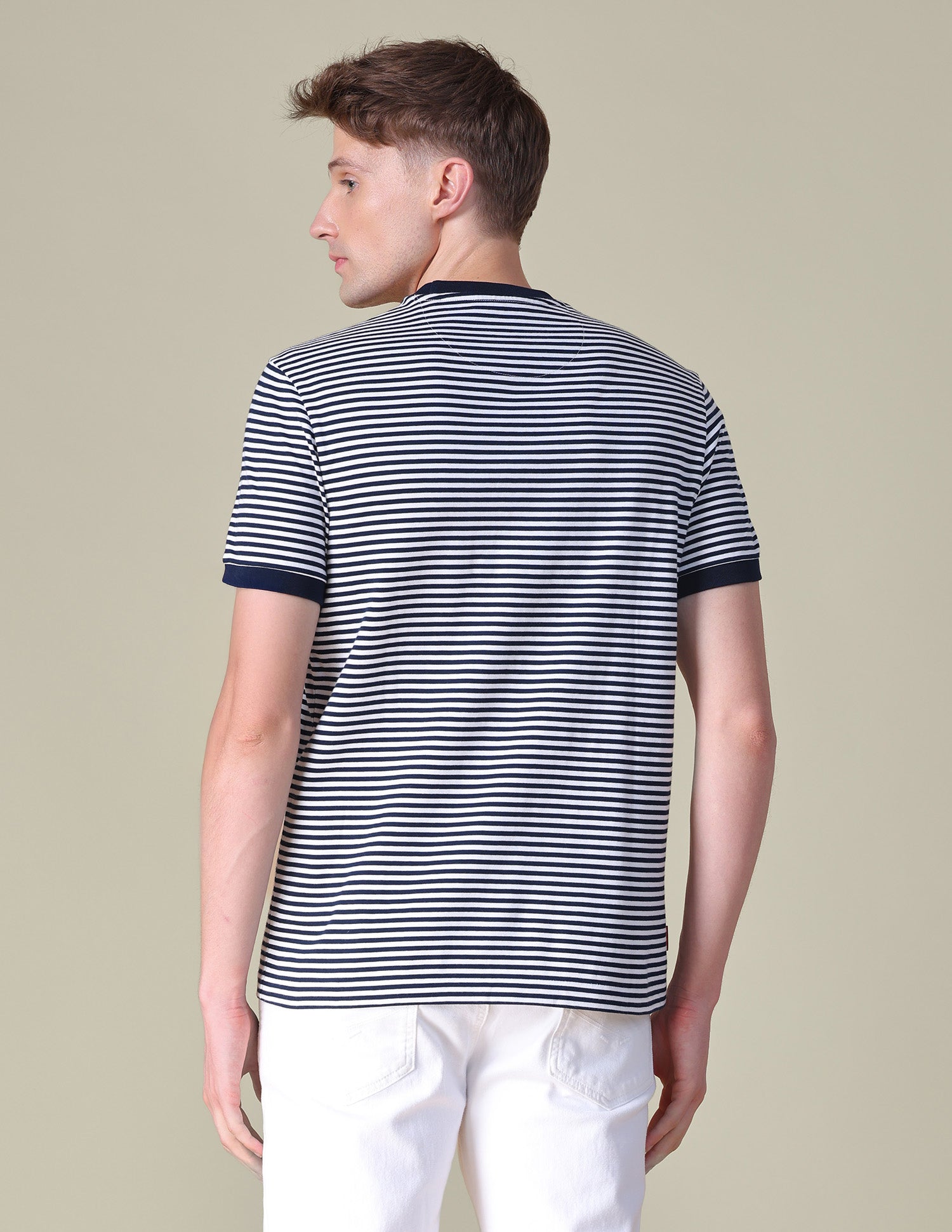 Horizontal Striped Slim Fit T-Shirt Navy - U.S. POLO ASSN. | Large