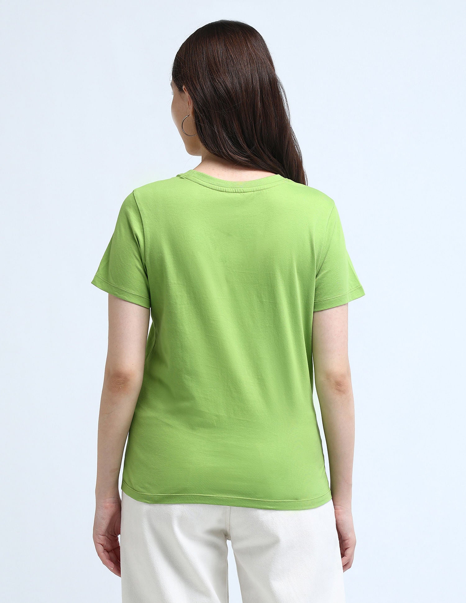 Varsity Print Pure Cotton T-Shirt Light Green - U.S. POLO ASSN. | Large