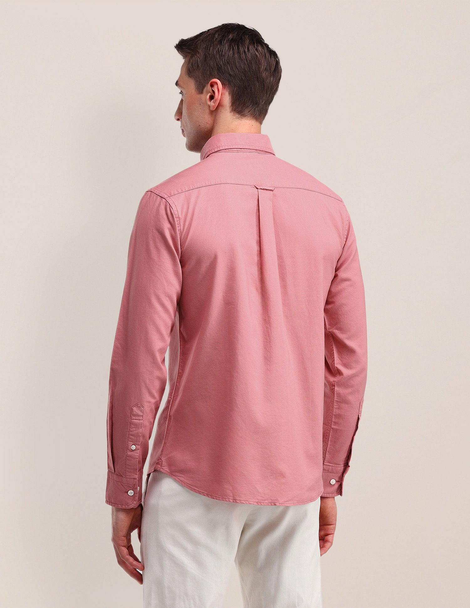 Tailored Fit Solid Shirt Pink - U.S. POLO ASSN. | Large