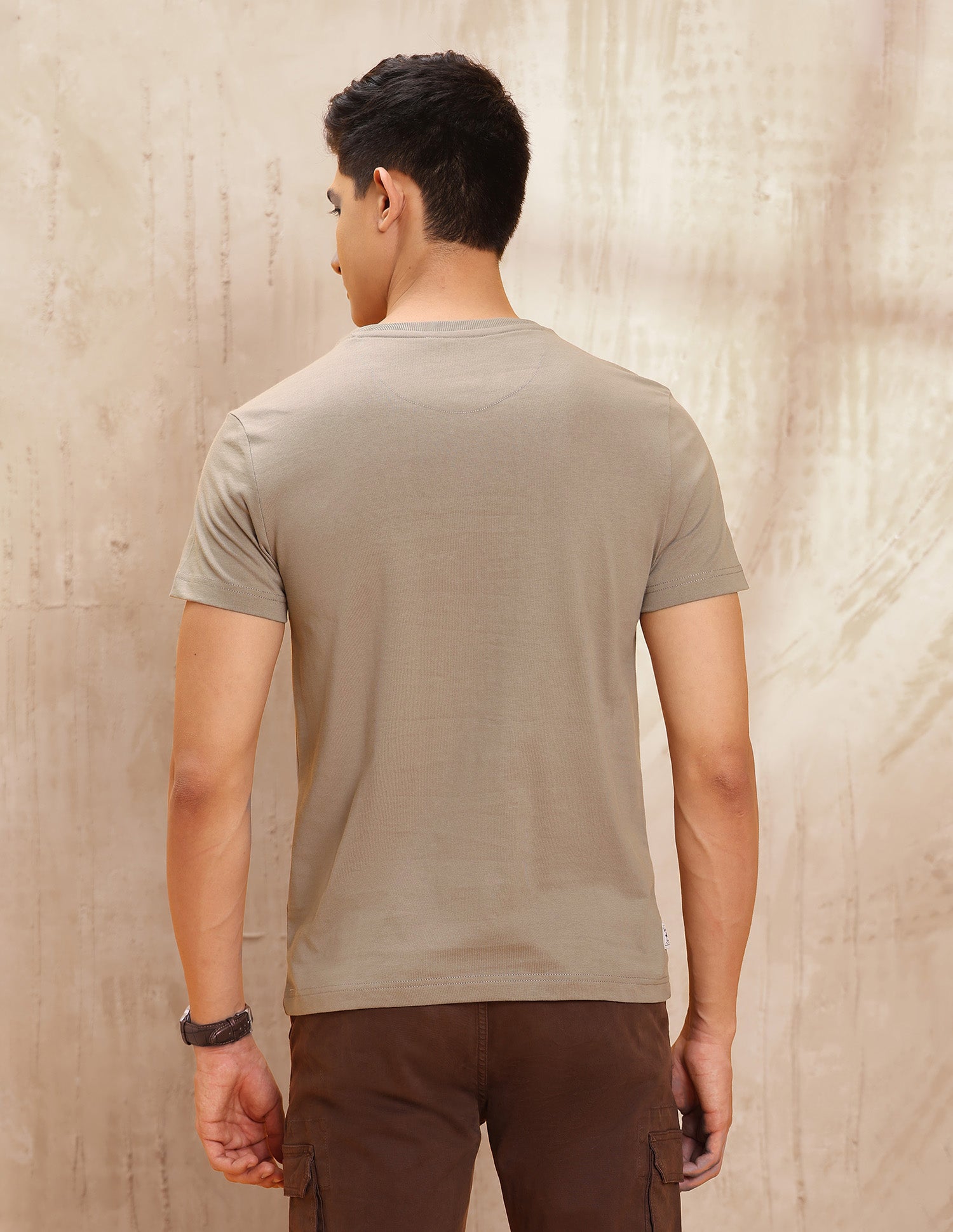 Graphic Printed Regular Fit T Shirt Beige - U.S. POLO ASSN. | Large