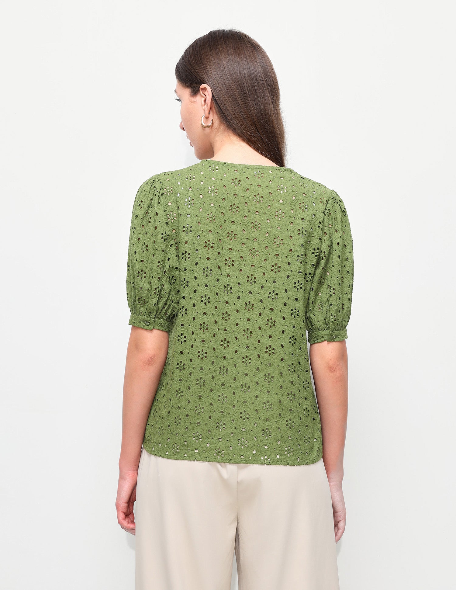 Floral Schiffili Regular Fit Top Olive - U.S. Polo Assn. India | Large