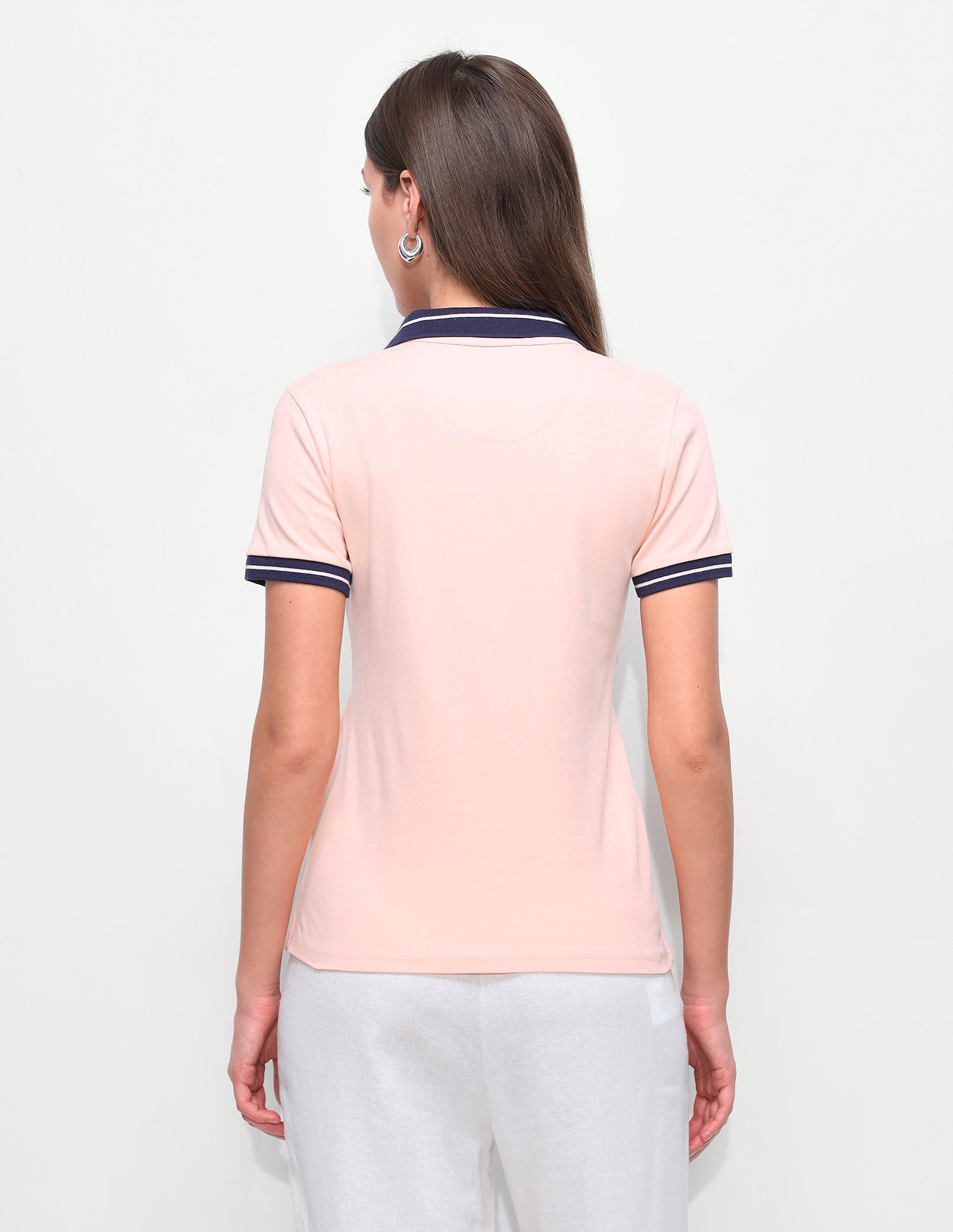 Solid Regular Fit Polo Shirt Light Pink - U.S. Polo Assn. India | Large
