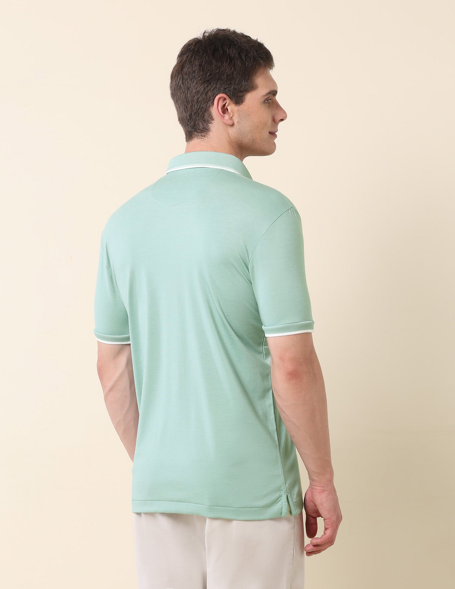 Slim Fit Monochrome Majesty Polo Shirt Green - U.S. Polo Assn. India | Large