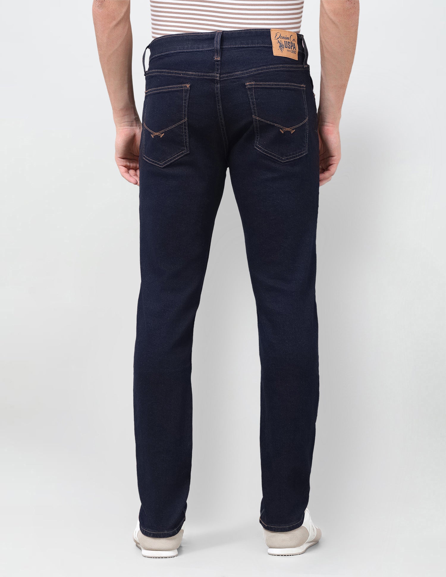 Brandon Slim-Tapered Fit Blue Jeans Dark Indigo - U.S. Polo Assn. India | Large