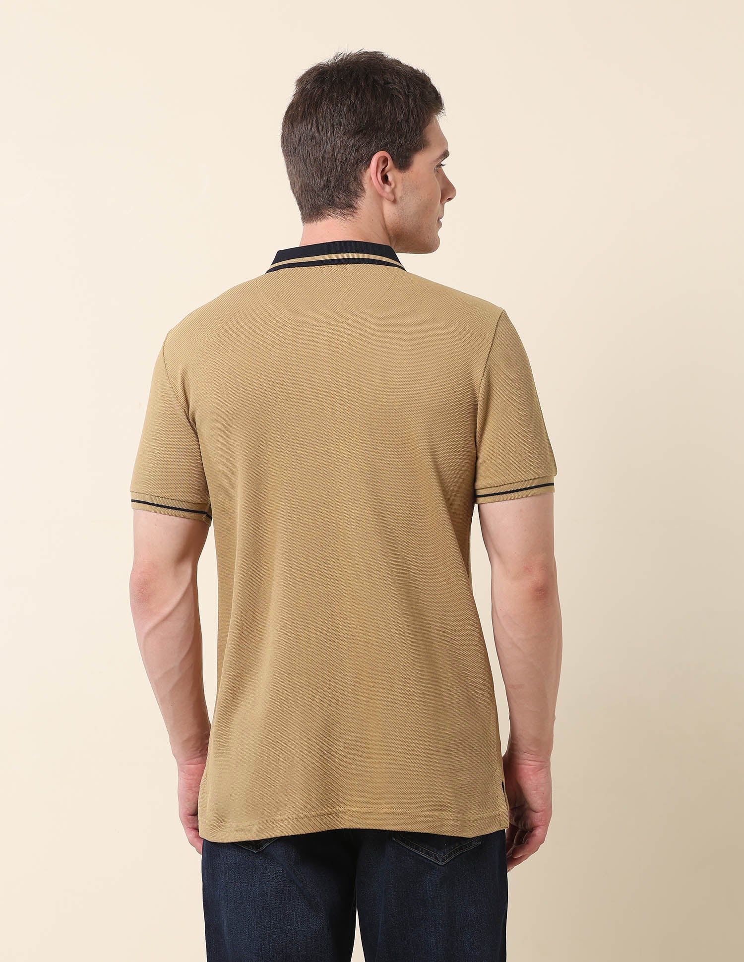 Brand Embroidered Gold Cup Polo Shirt Brown - U.S. Polo Assn. India | Large