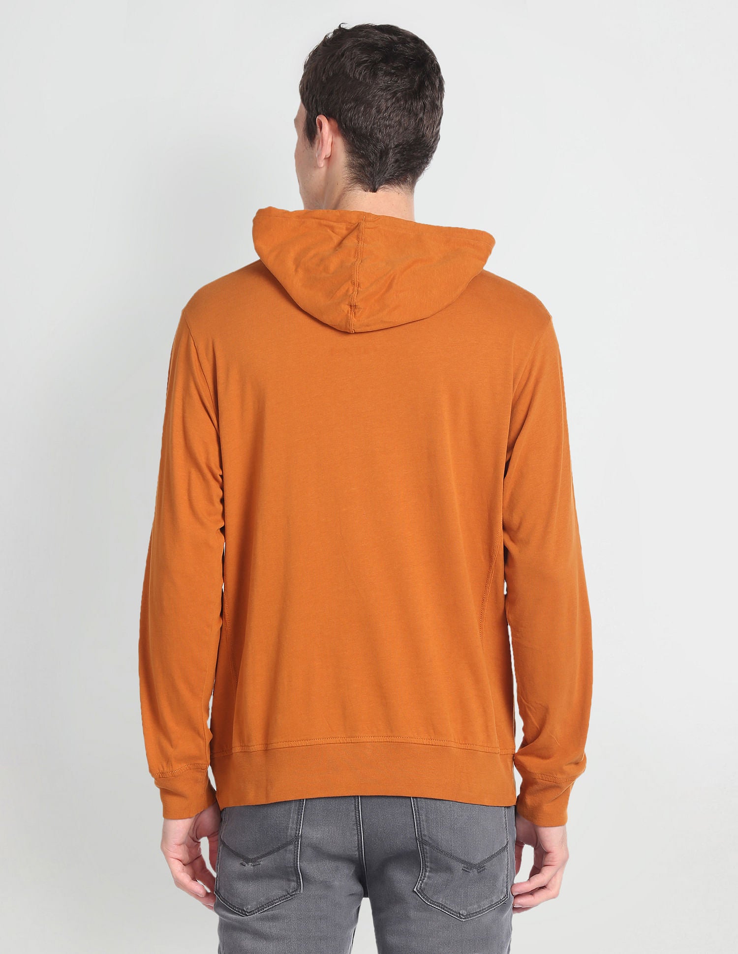 Long Sleeve Hooded T-Shirt Rust - U.S. Polo Assn. India | Large
