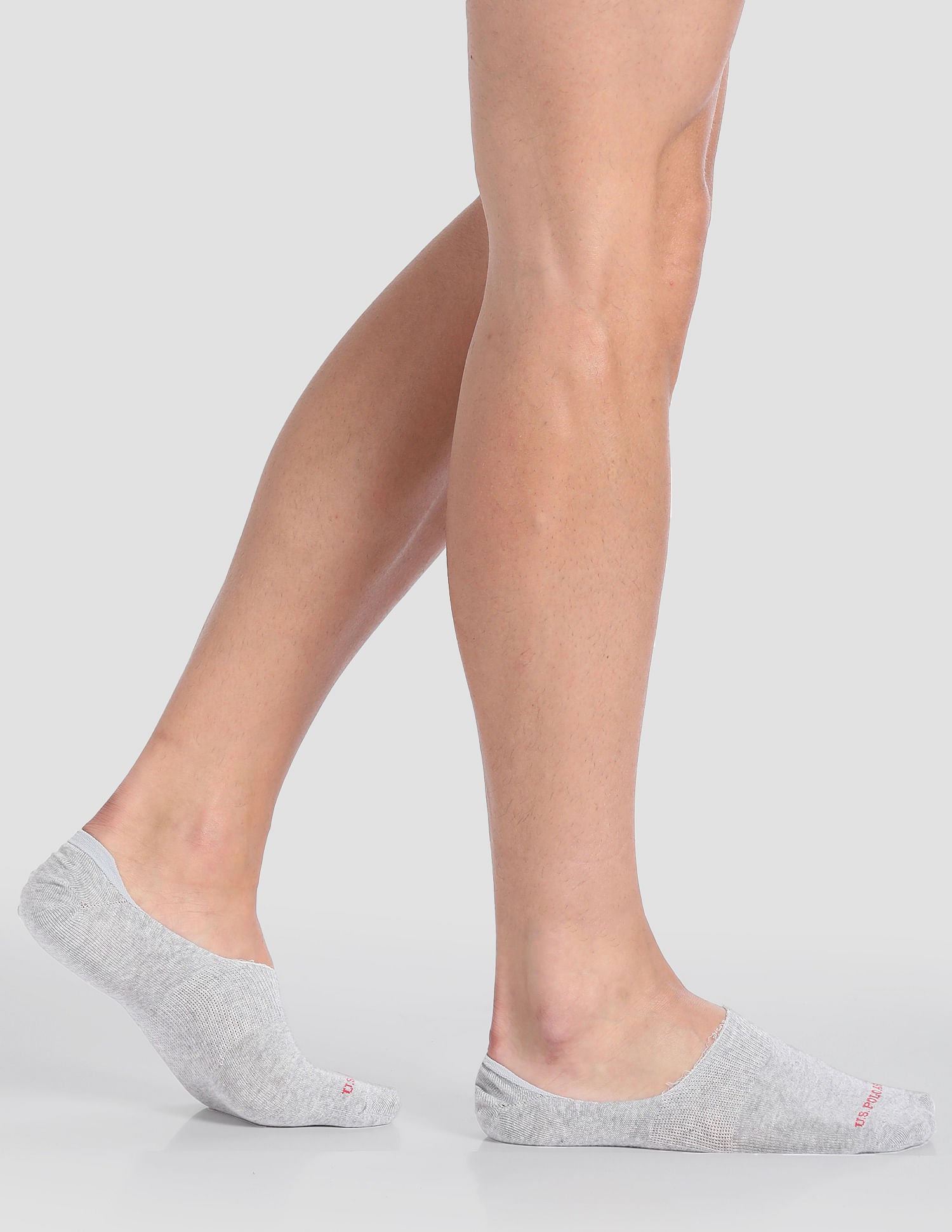 Silicone Grip No Show I646 Socks - Pack Of 3 Navy, Black and Grey - U.S. POLO ASSN. | Large