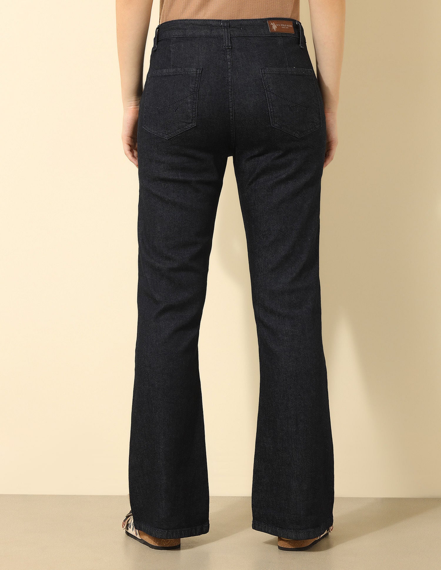 High Rise Bootcut Jeans Rinse Blue - U.S. Polo Assn. India | Large