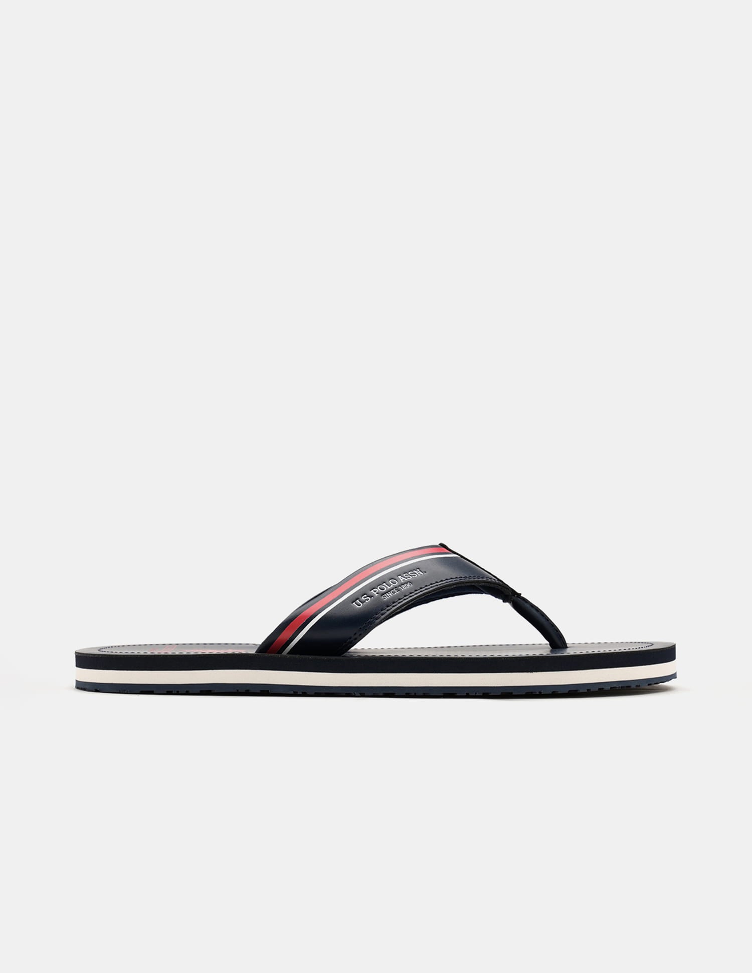 Men Nesta Striped Flip Flops Navy - U.S. Polo Assn. India | Large