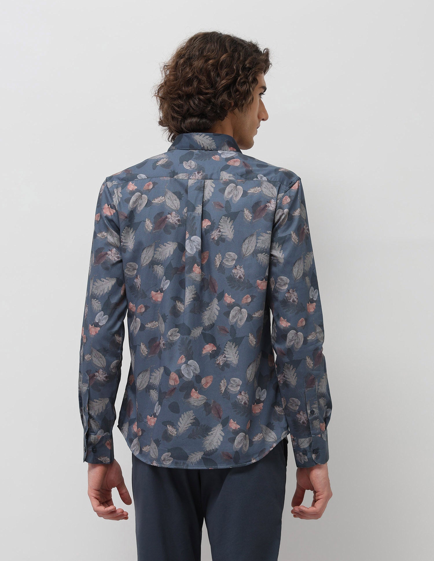 Pure Cotton Tropical Printed Shirt Blue - U.S. POLO ASSN. | Large