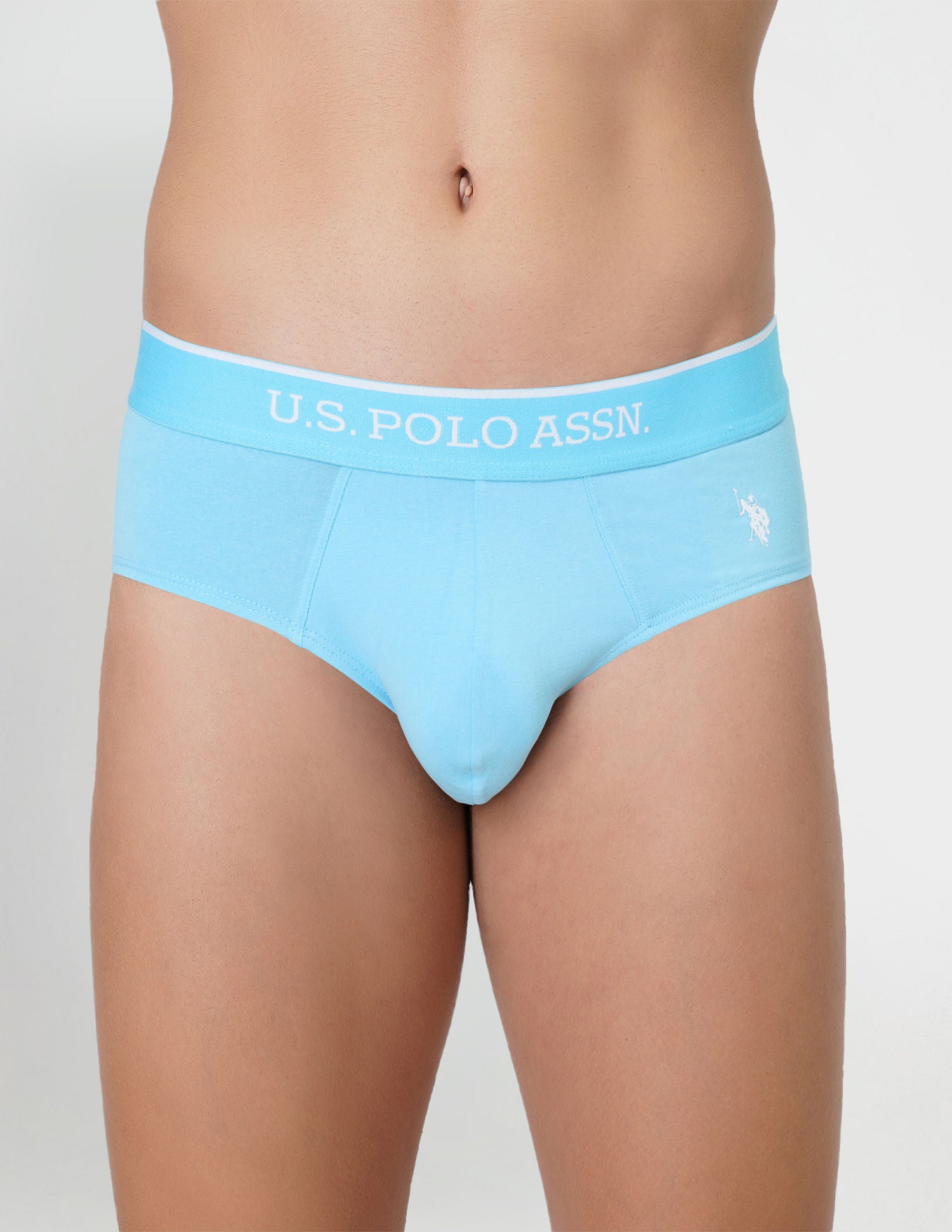 Cotton Stretch Antibacterial EB004 Briefs - Pack Of 2 Navy and Light Blue - U.S. POLO ASSN. | Large