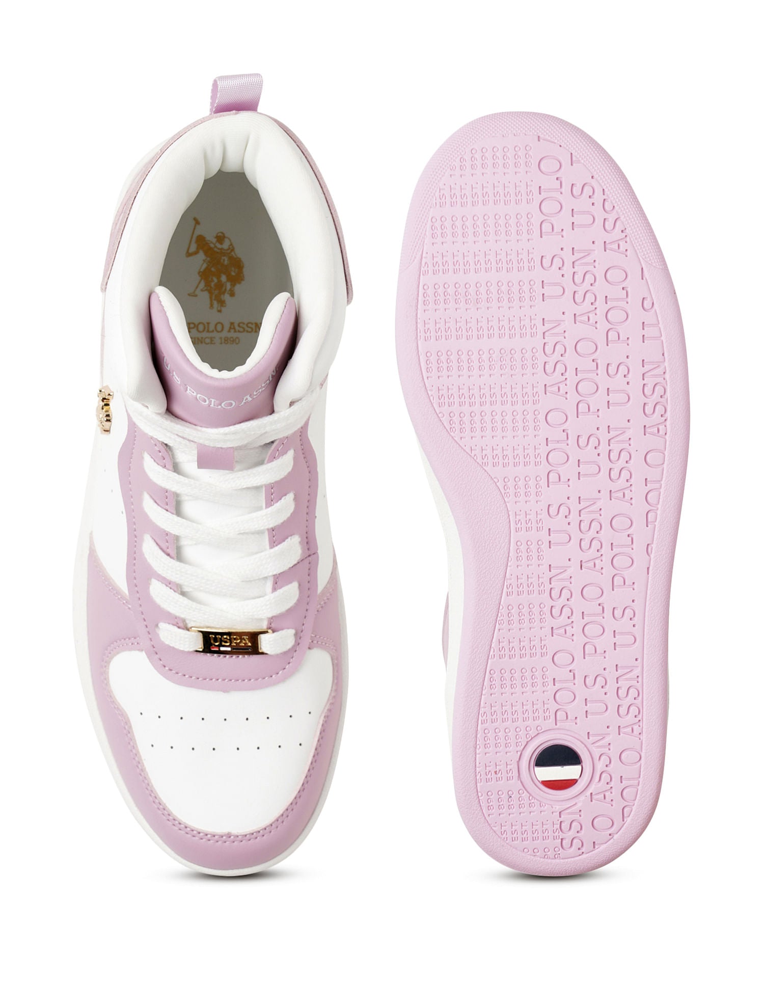Women Colour Block Rowan Sneakers Light Purple and White - U.S. Polo Assn. India | Large