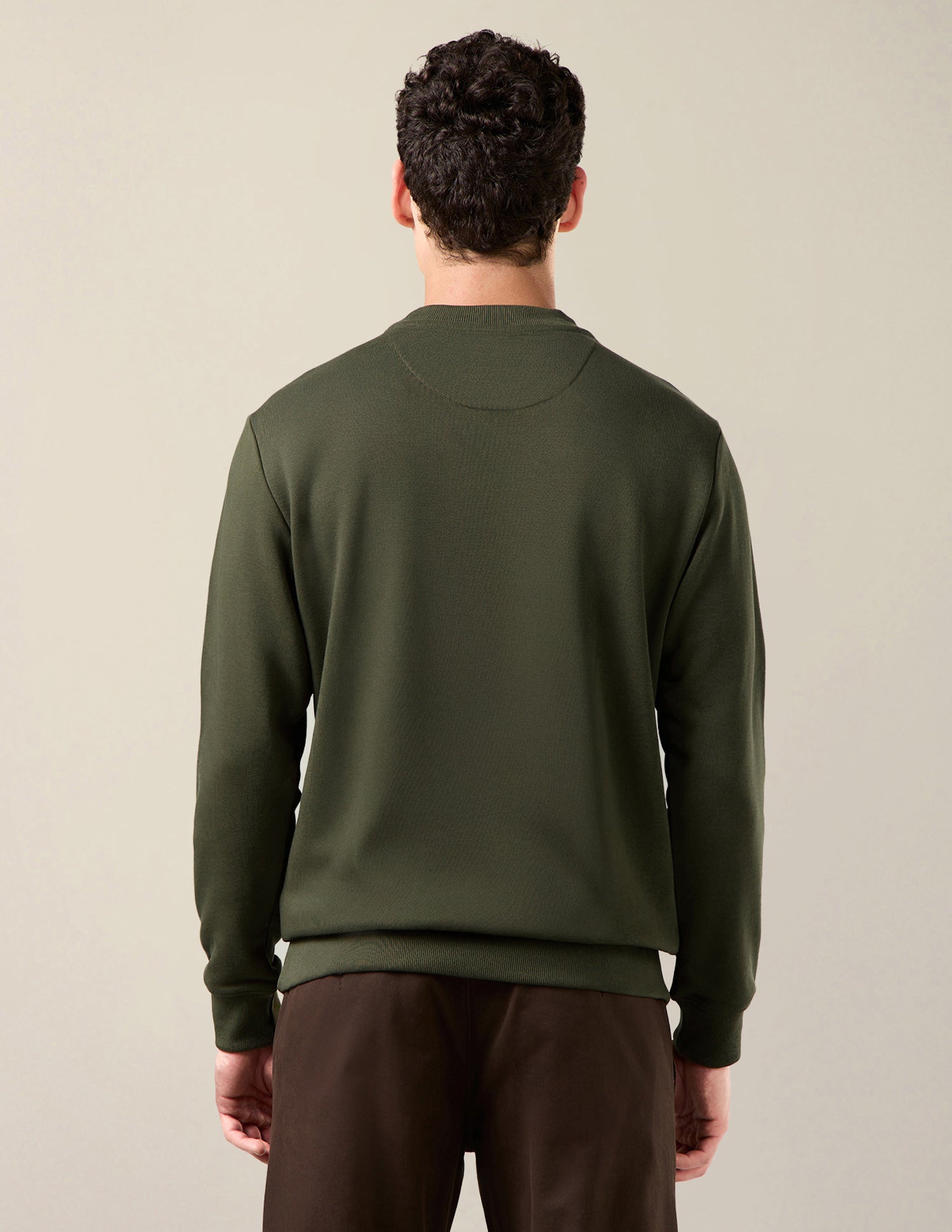 Brand Embroidered Regular Fit Sweatshirt Dark Green - U.S. Polo Assn. India | Large