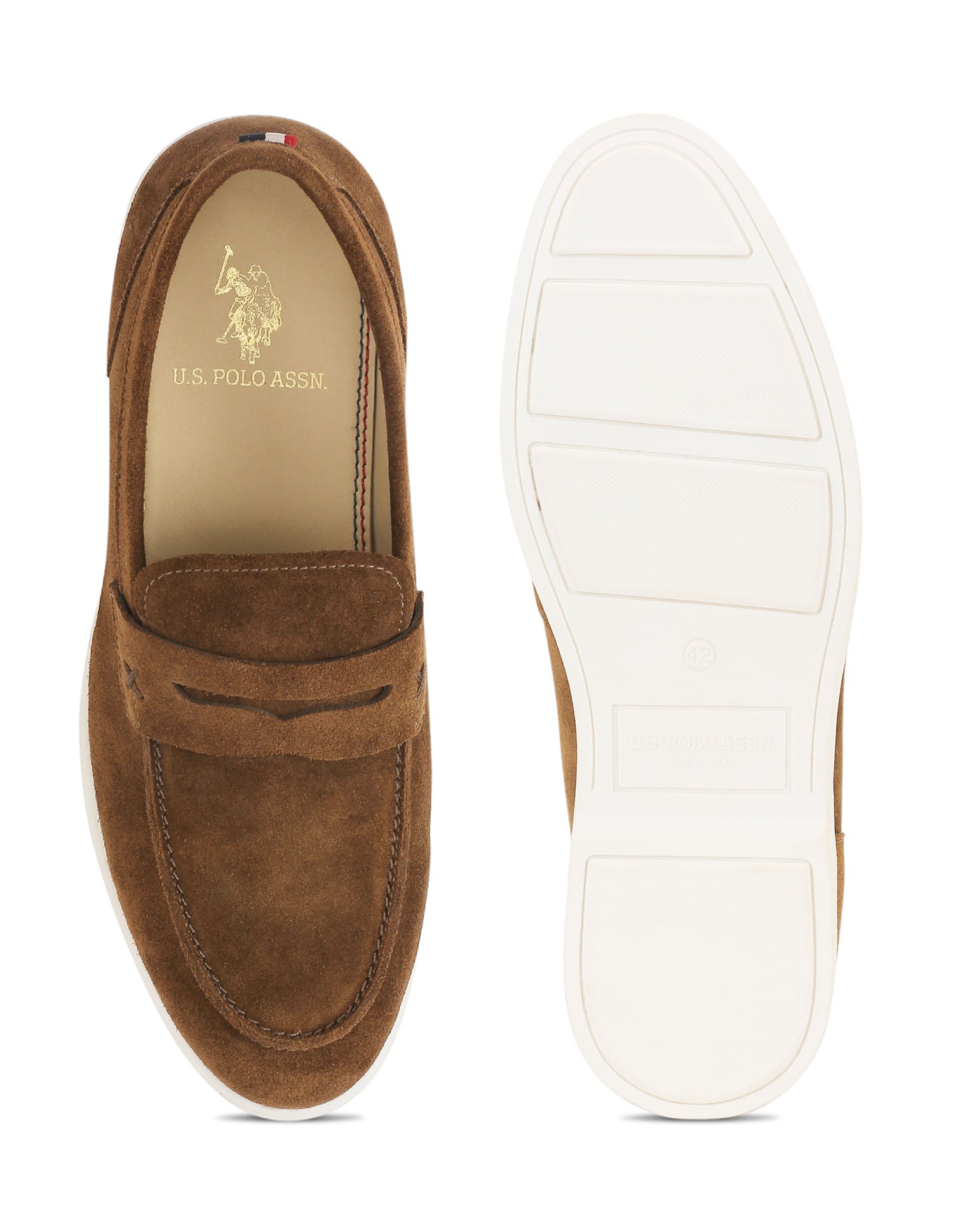 Men Morven Leather Loafers Brown - U.S. POLO ASSN. | Large