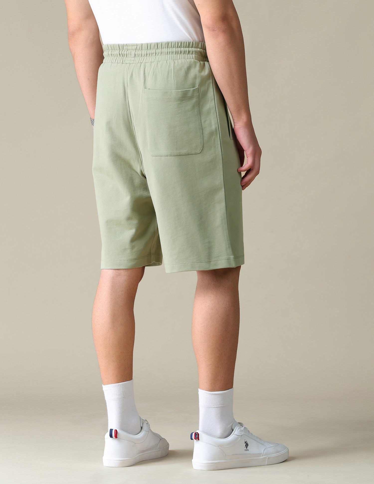 Regular Fit Knitted Shorts Light Green - U.S. Polo Assn. India | Large