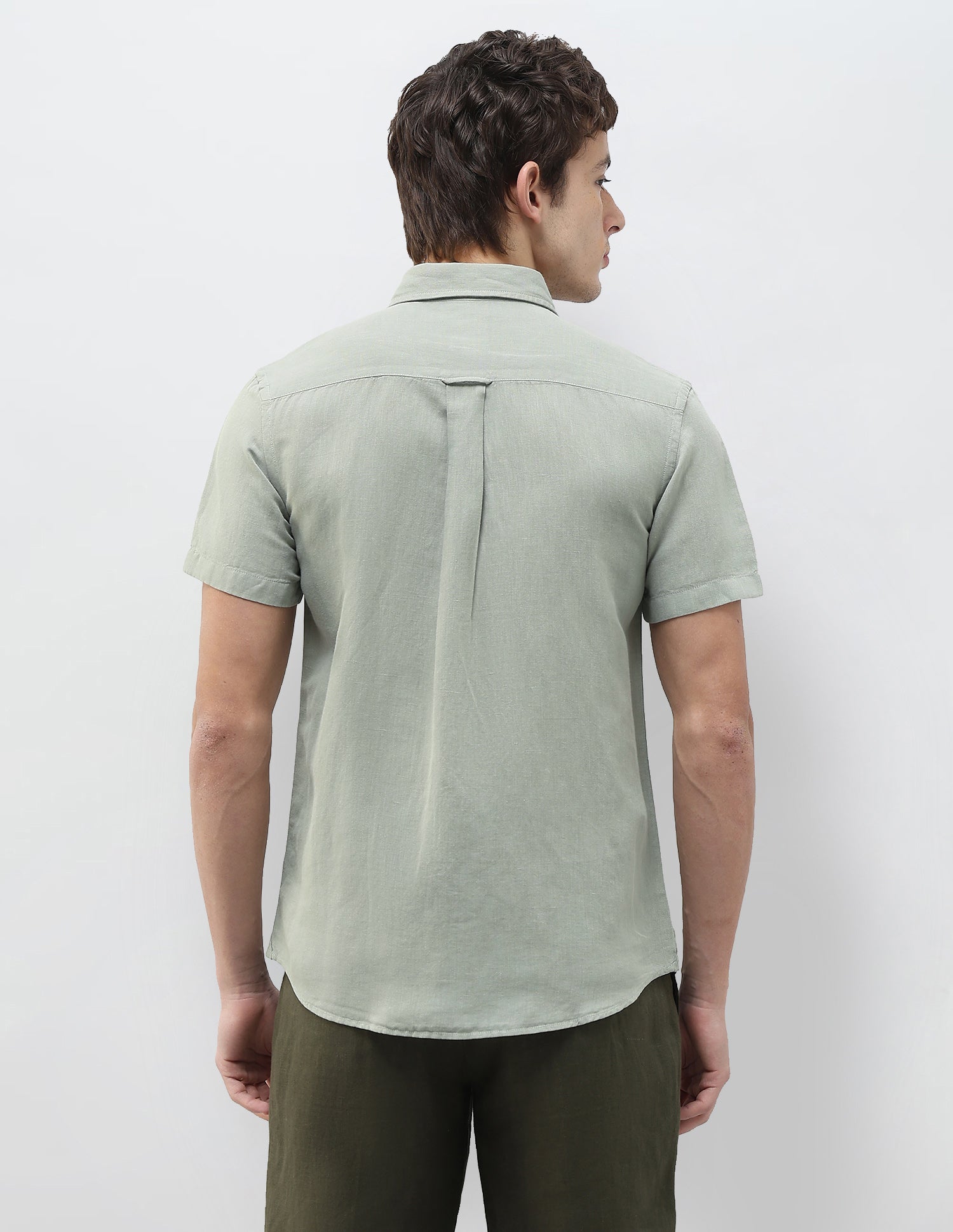 Solid Regular Fit Shirt Light Green - U.S. Polo Assn. India | Large