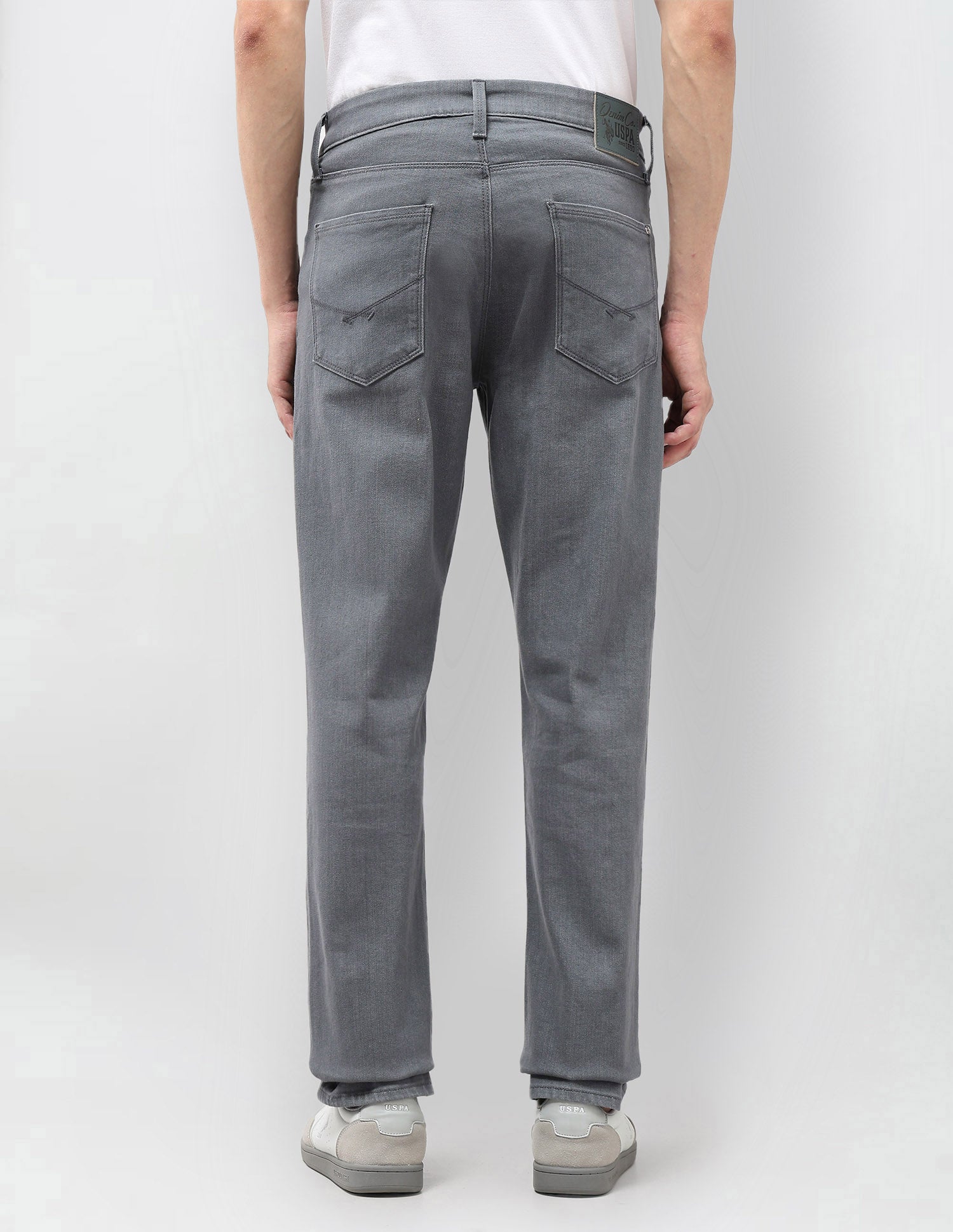 Harold Slim Straight Fit Black Gold Jeans Dark Grey Wash - U.S. POLO ASSN. | Large