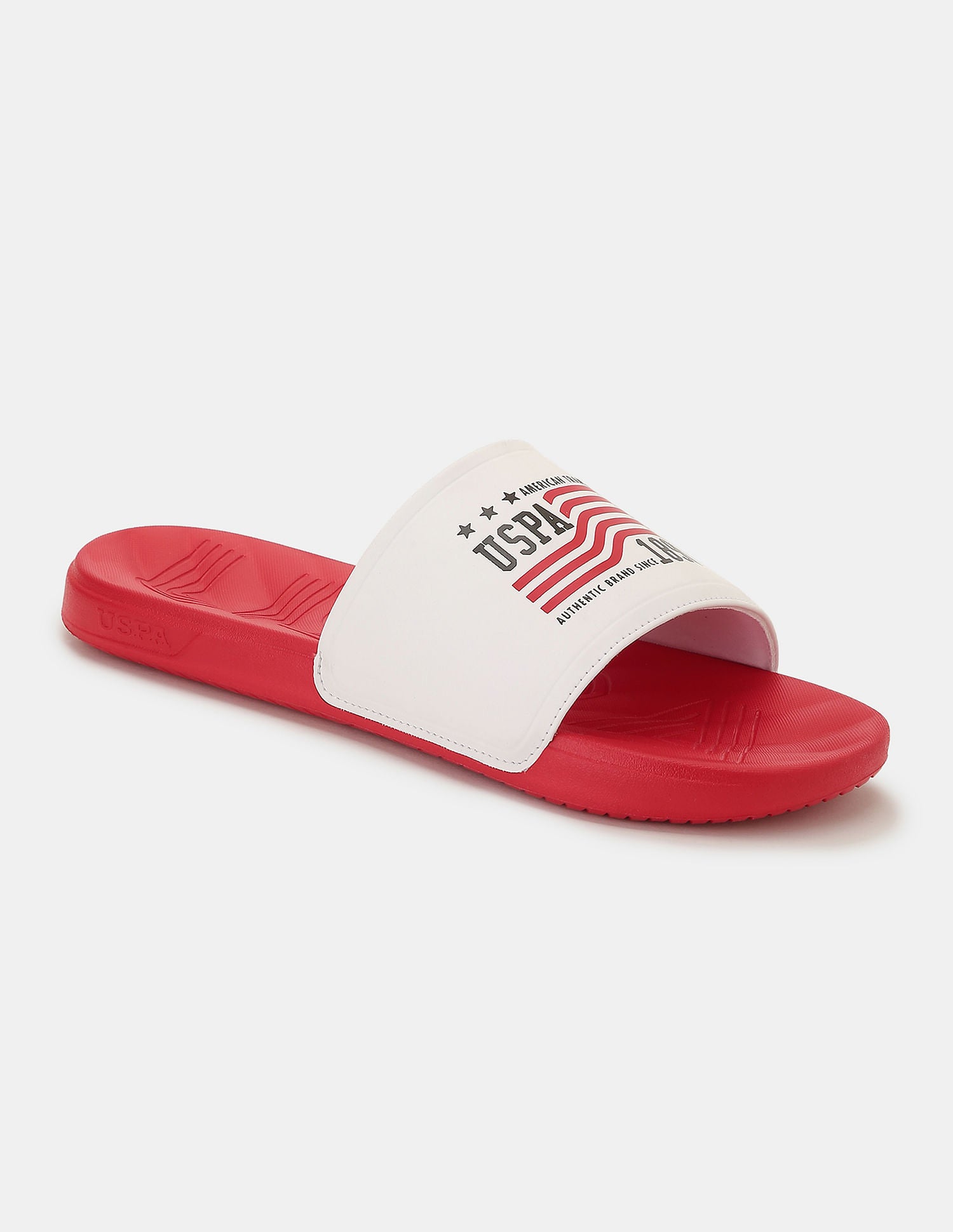 Men Axer Open Toe Slippers Red - U.S. POLO ASSN. | Large