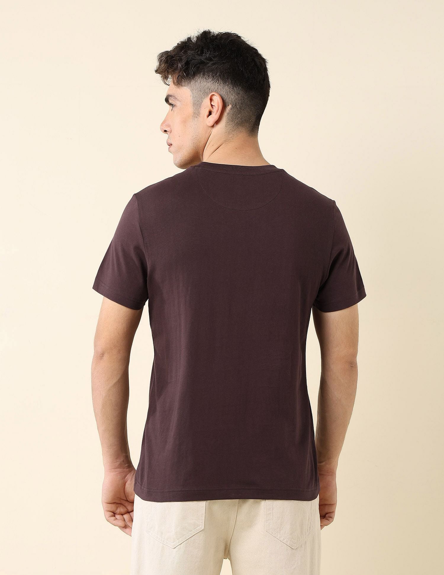 Brand Printed Slim Fit T-Shirt Dark Brown - U.S. POLO ASSN. | Large