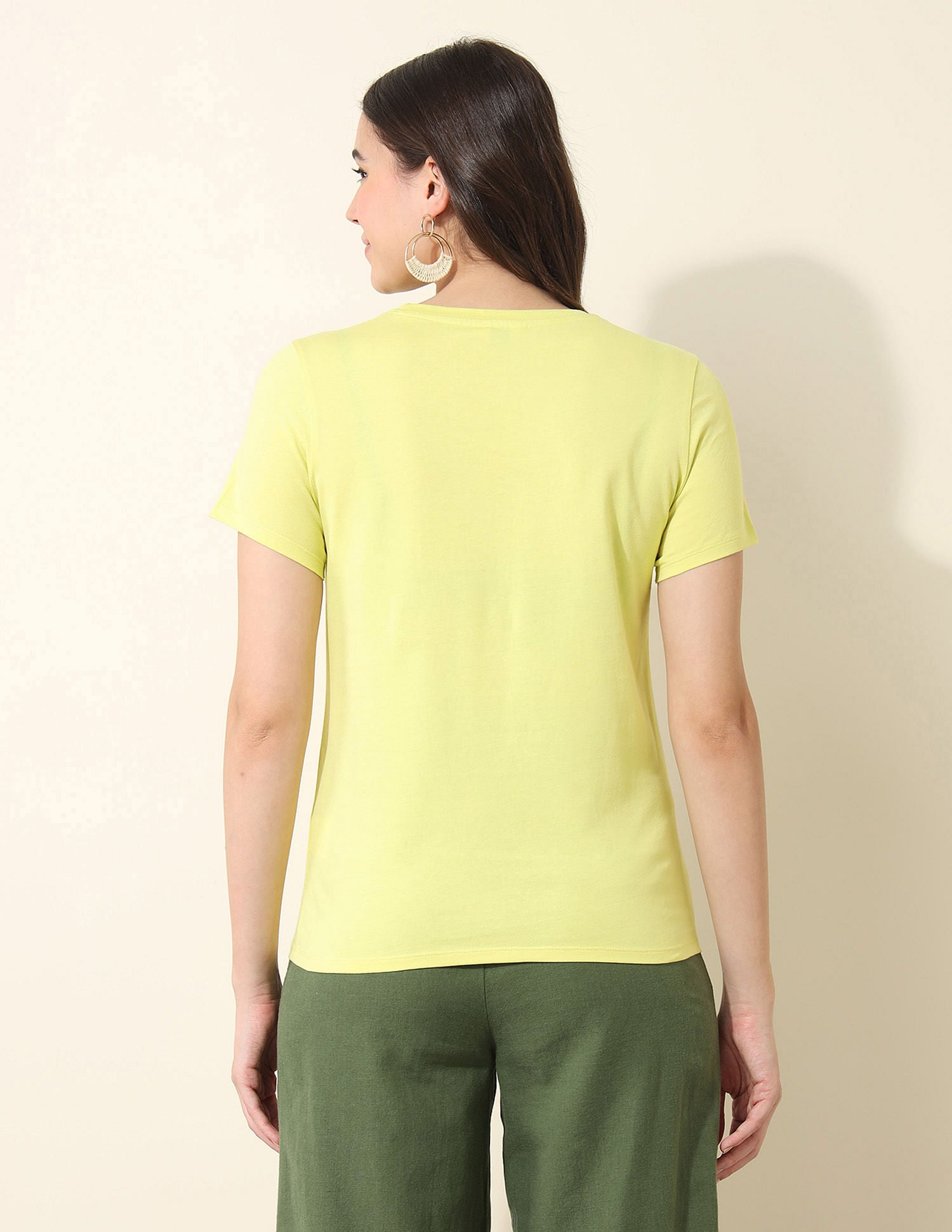 Regular Fit Brand Printed T-Shirt Yellow - U.S. Polo Assn. India | Large