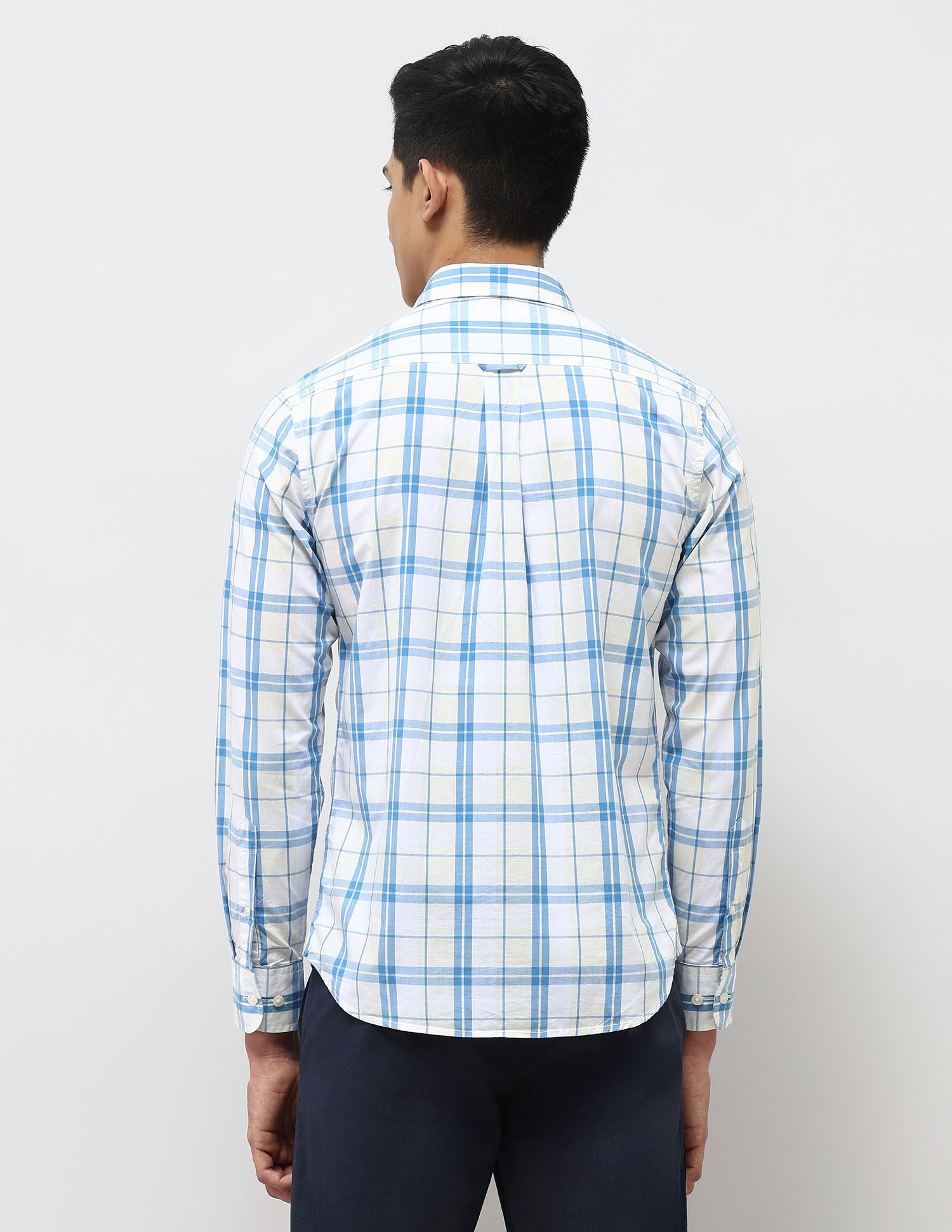 Pure Cotton Tailored Fit Shirt Beige - U.S. Polo Assn. India | Large
