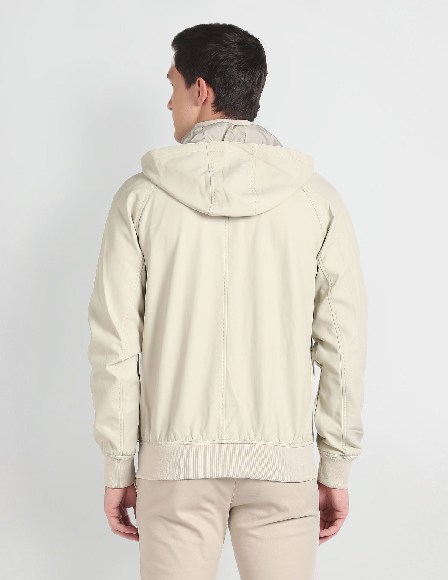 Solid Bomber Jacket Beige - U.S. POLO ASSN. | Large