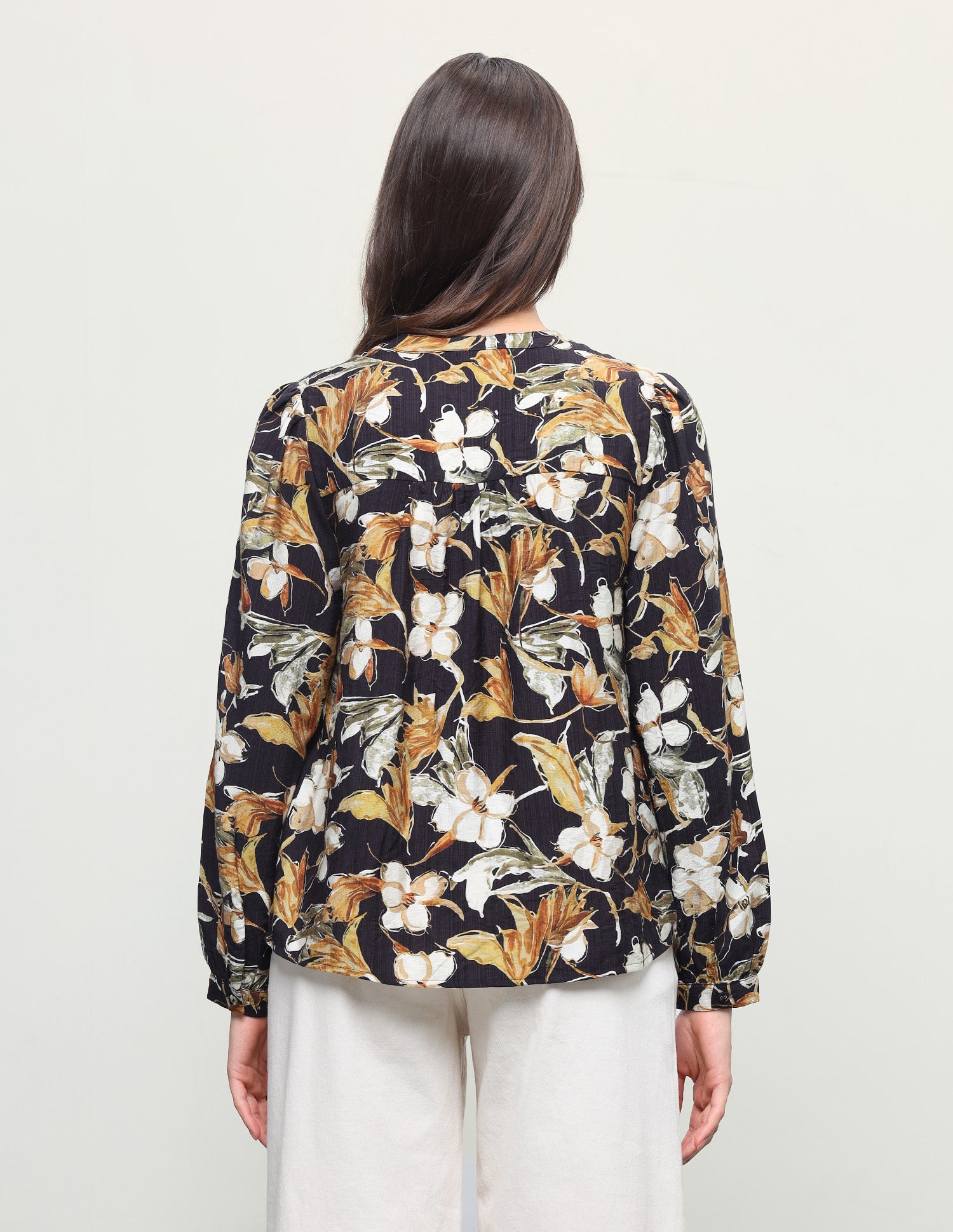 Floral Printed Relaxed Fit Top Black - U.S. Polo Assn. India | Large