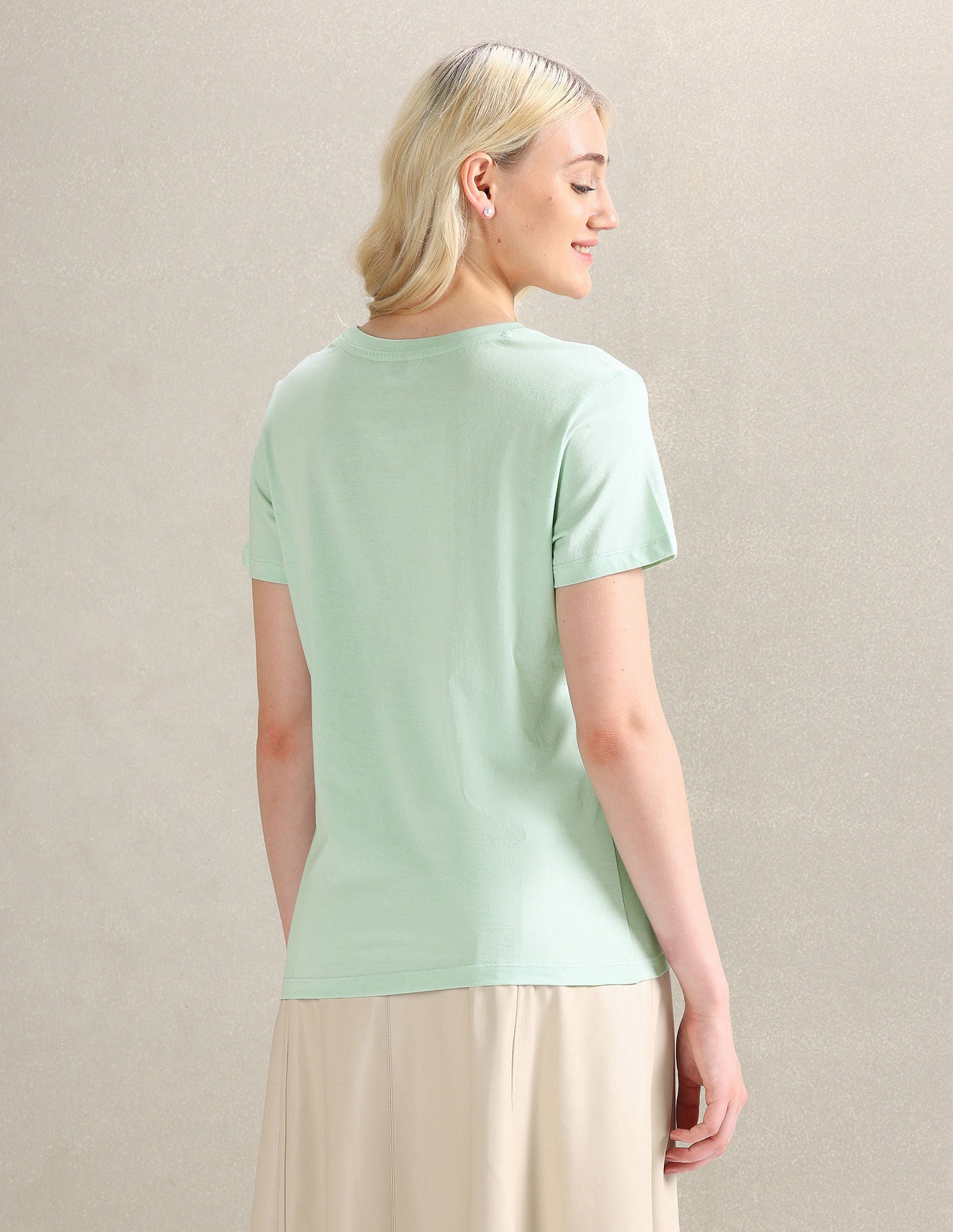 HD Print Regular Fit T-Shirt Mint - U.S. Polo Assn. India | Large