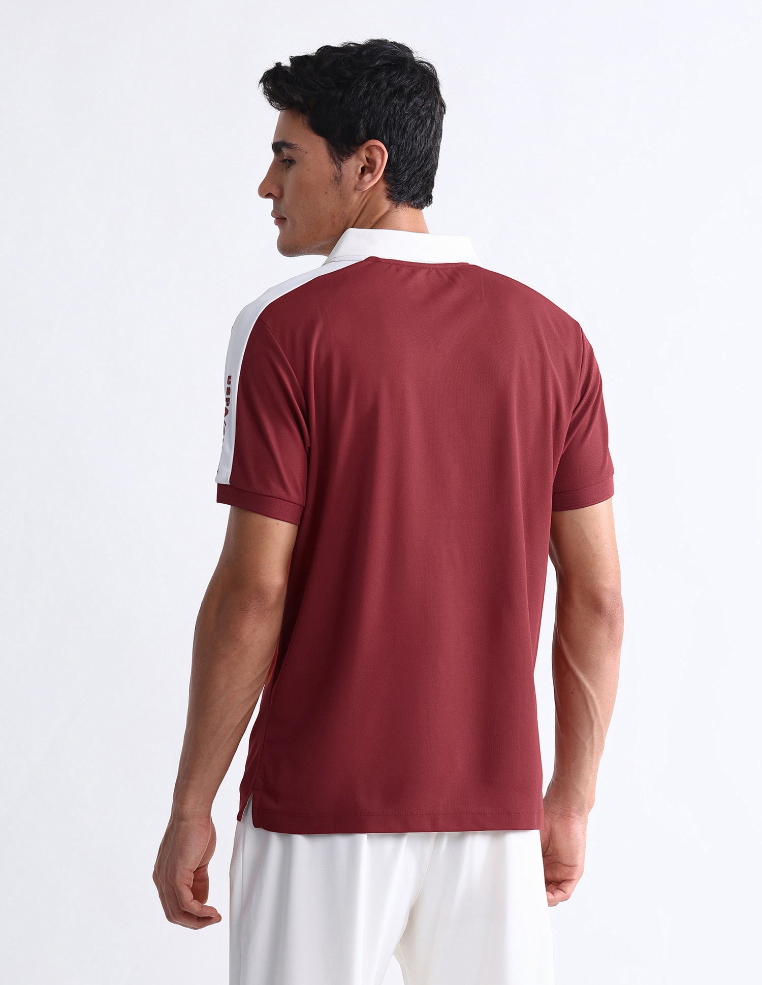 Solid Slim Fit Polo Shirt Maroon - U.S. POLO ASSN. | Large
