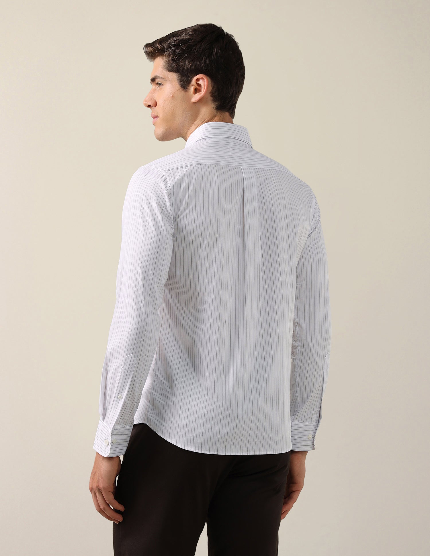Vertical Striped Tailored Fit Shirt White - U.S. Polo Assn. India | Large