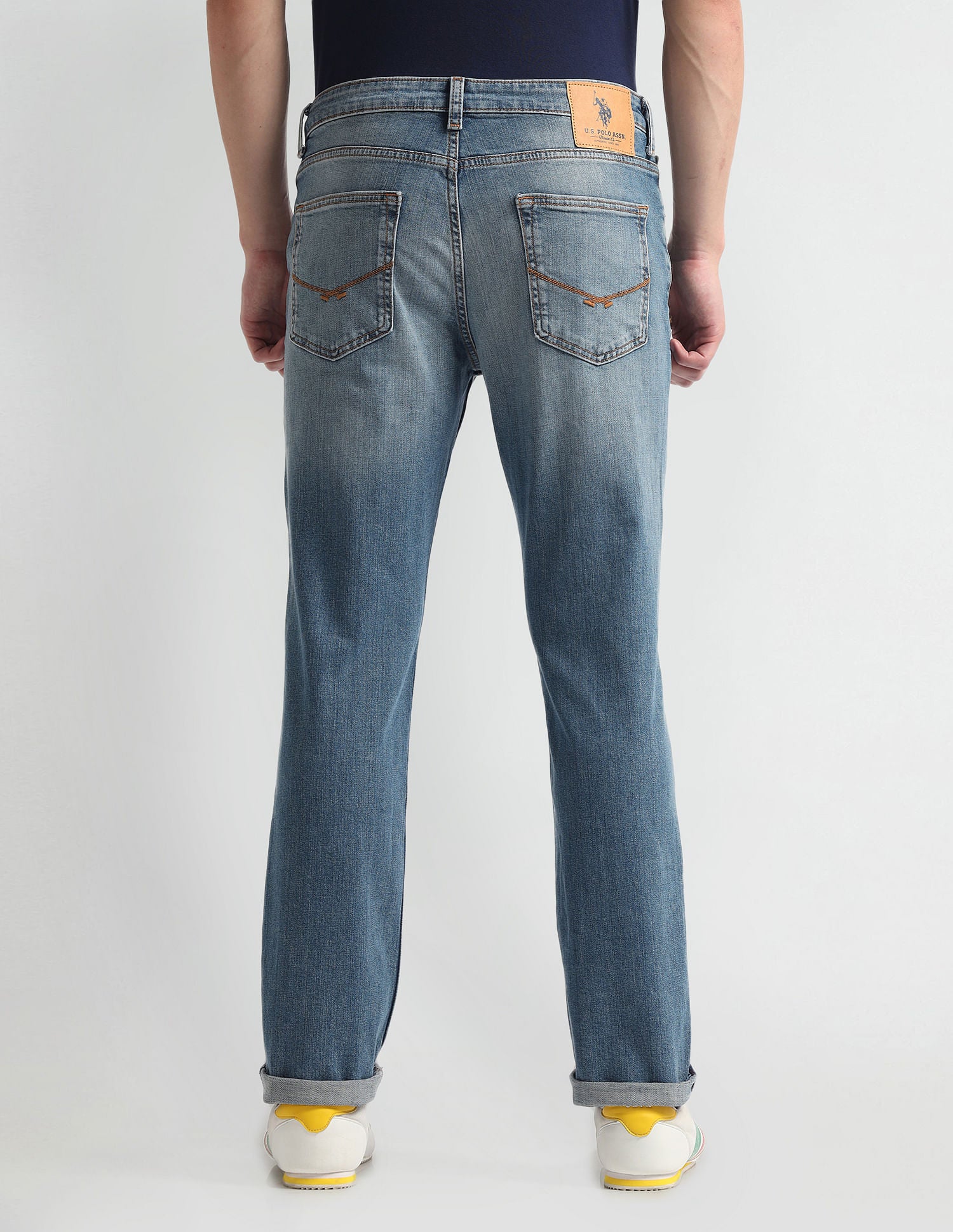 Harold Slim Straight Fit Blue Jeans Blue - U.S. Polo Assn. India | Large