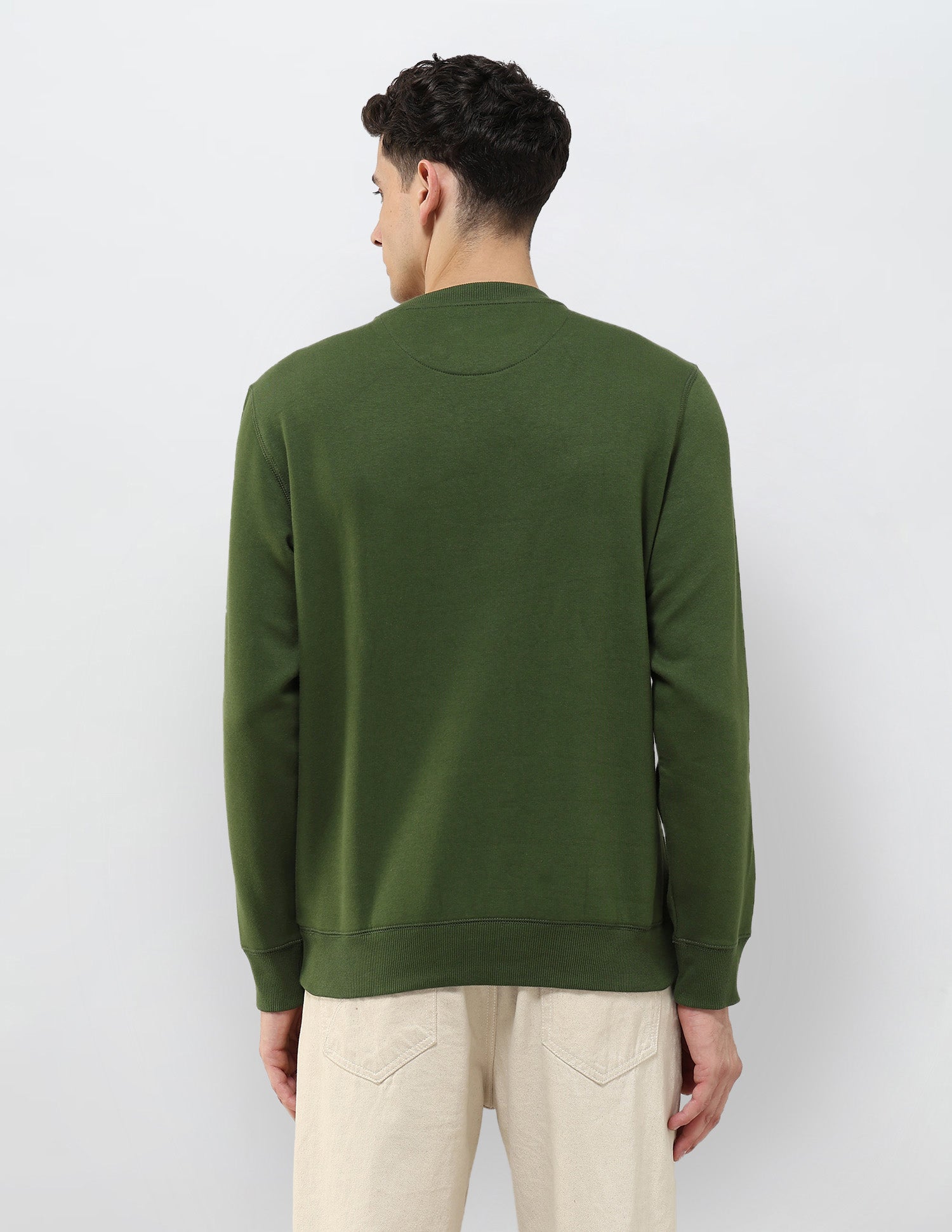 Brand Embroidered Regular Fit Sweatshirt Olive - U.S. POLO ASSN. | Large