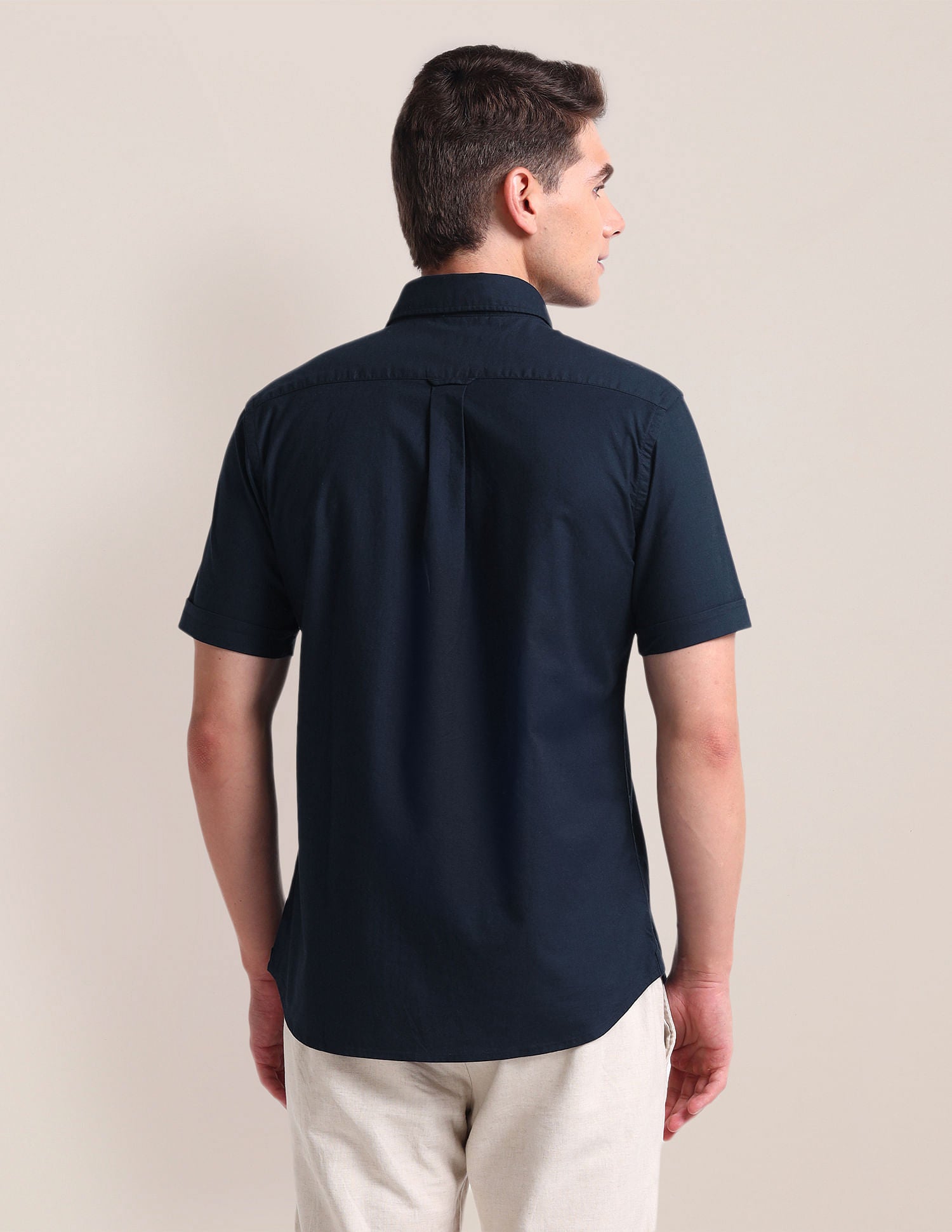 Tailored Regular Fit Cotton Stretch Shirt Navy - U.S. POLO ASSN. | Large