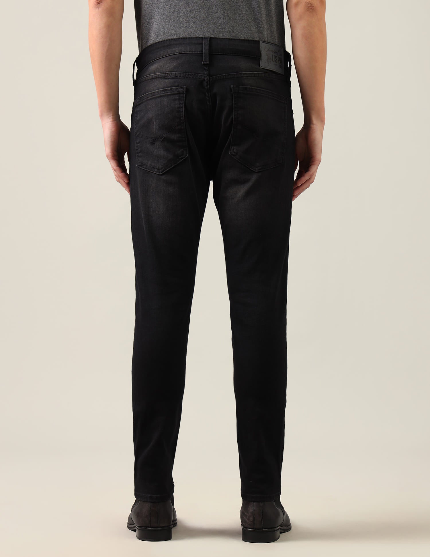 Henry Tapered Fit Black Jeans Black - U.S. Polo Assn. India | Large