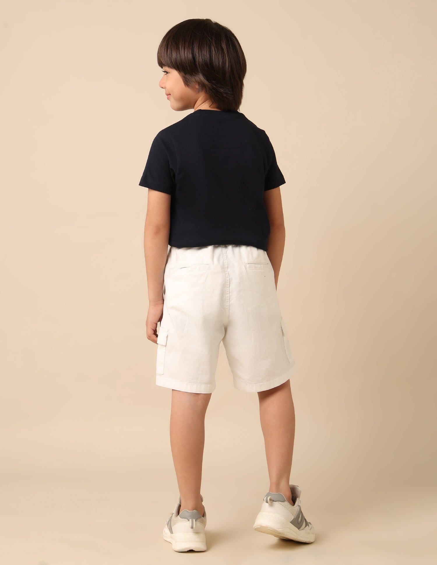 Boys Relaxed Fit Textured Cargo Shorts White - U.S. POLO ASSN. | Large