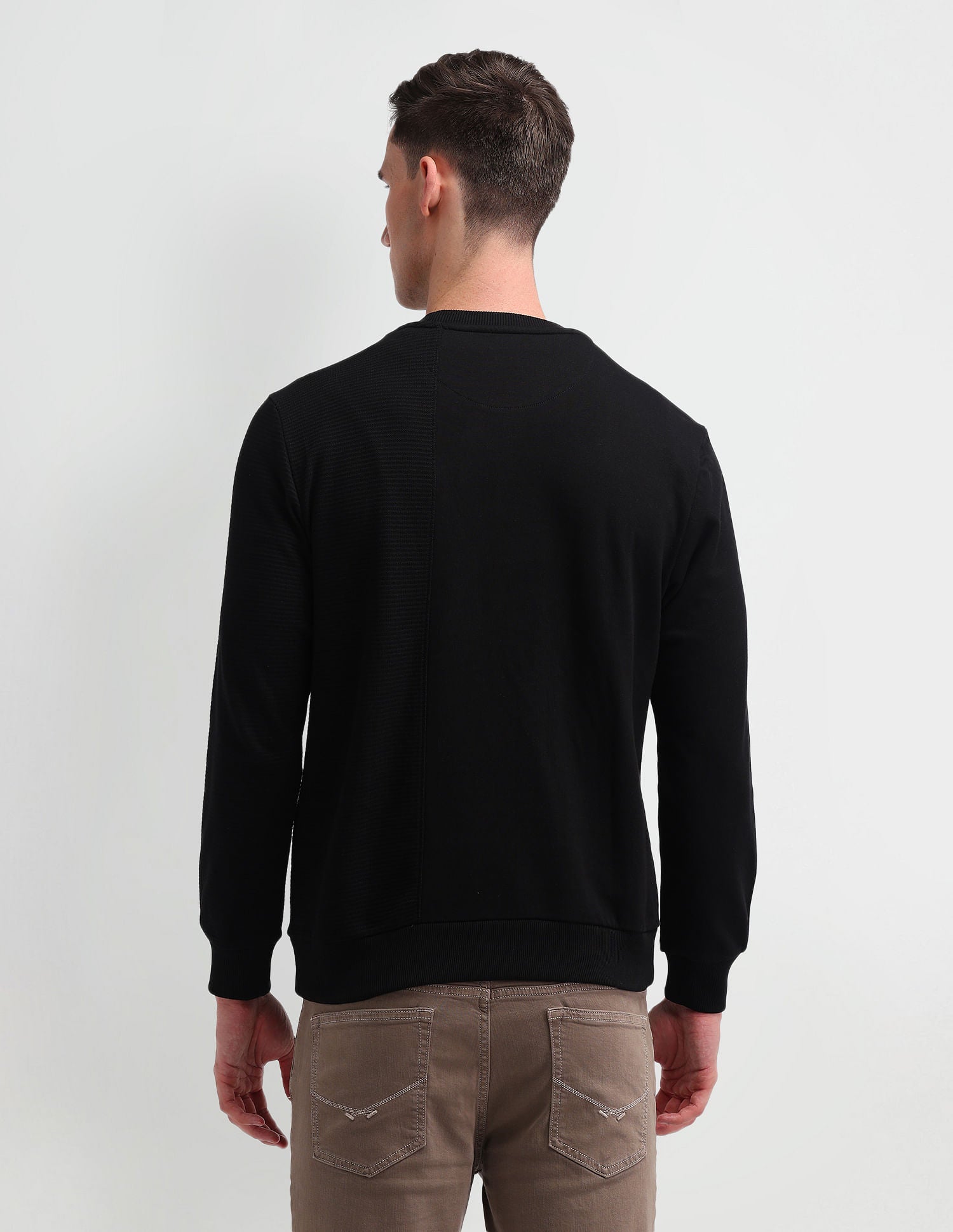 Solid Regular Fit Sweatshirt Black - U.S. Polo Assn. India | Large