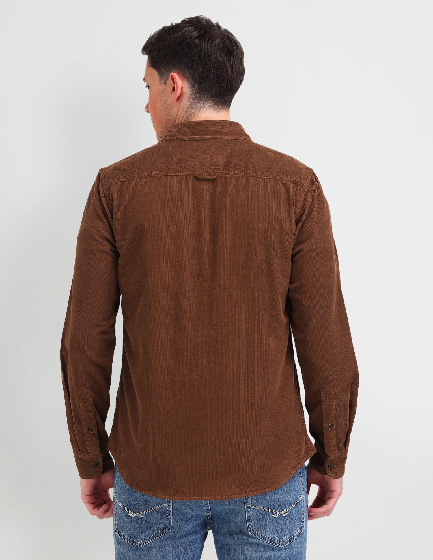 Textured Cotton Shirt Rust - U.S. Polo Assn. India | Large