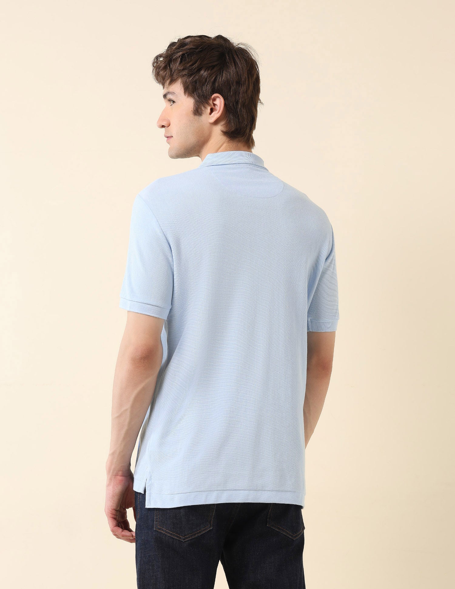 Slim Fit Summer Splash Polo Shirt Light Blue - U.S. Polo Assn. India | Large