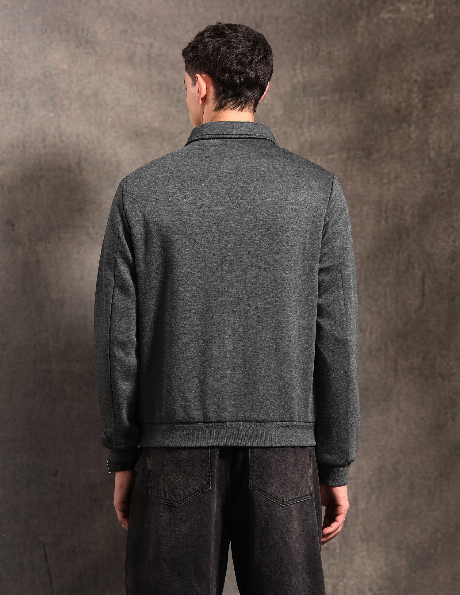 Heathered Black & Gold Jacket Antra Melange - U.S. POLO ASSN. | Large