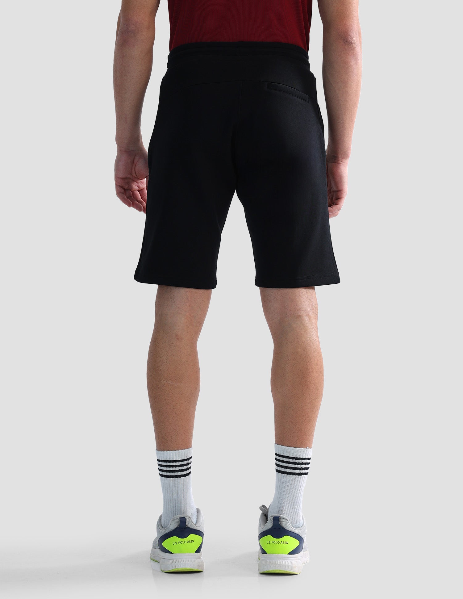 Mid Rise Slim Fit Active Shorts Black - U.S. Polo Assn. India | Large