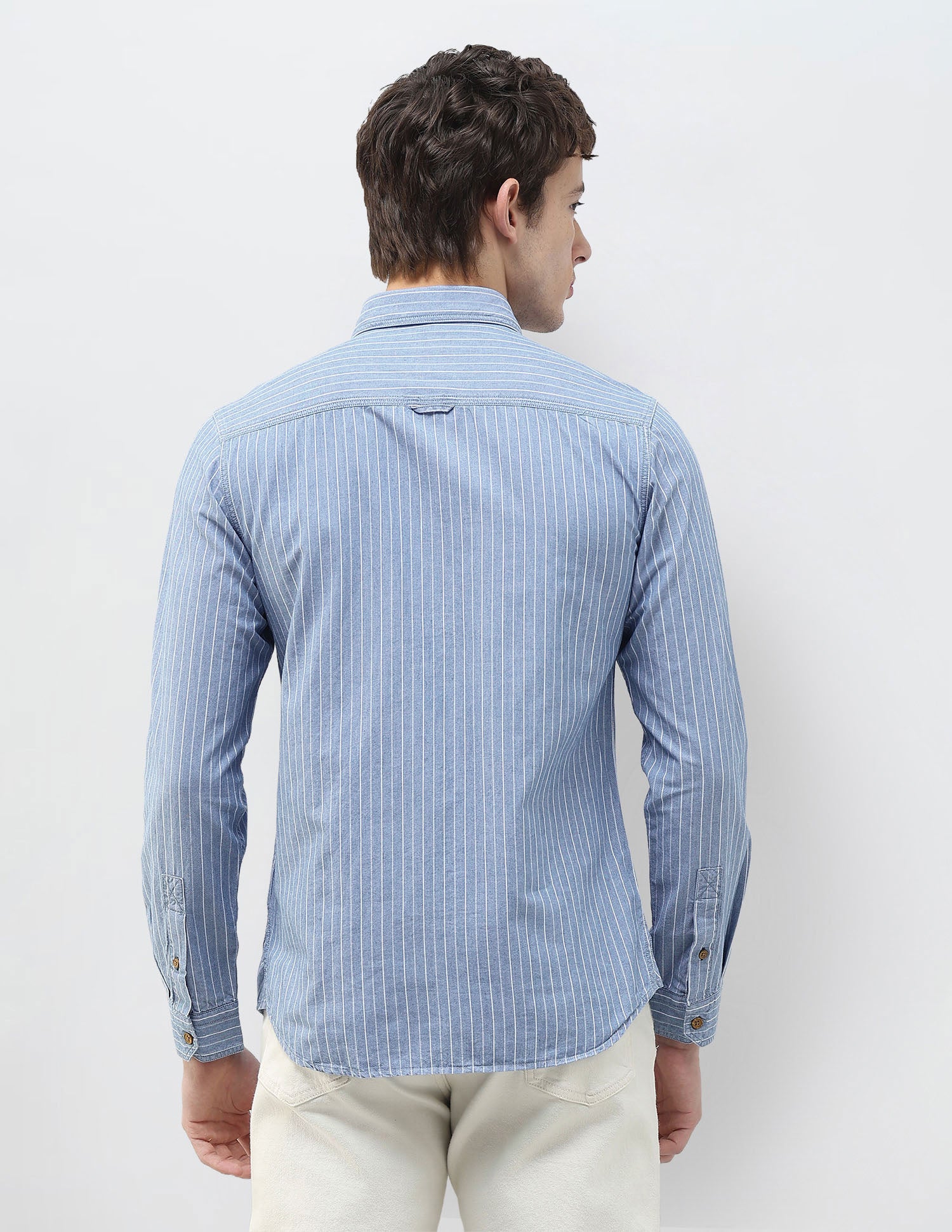 Vertical Striped Regular Fit Shirt Indigo - U.S. Polo Assn. India | Large