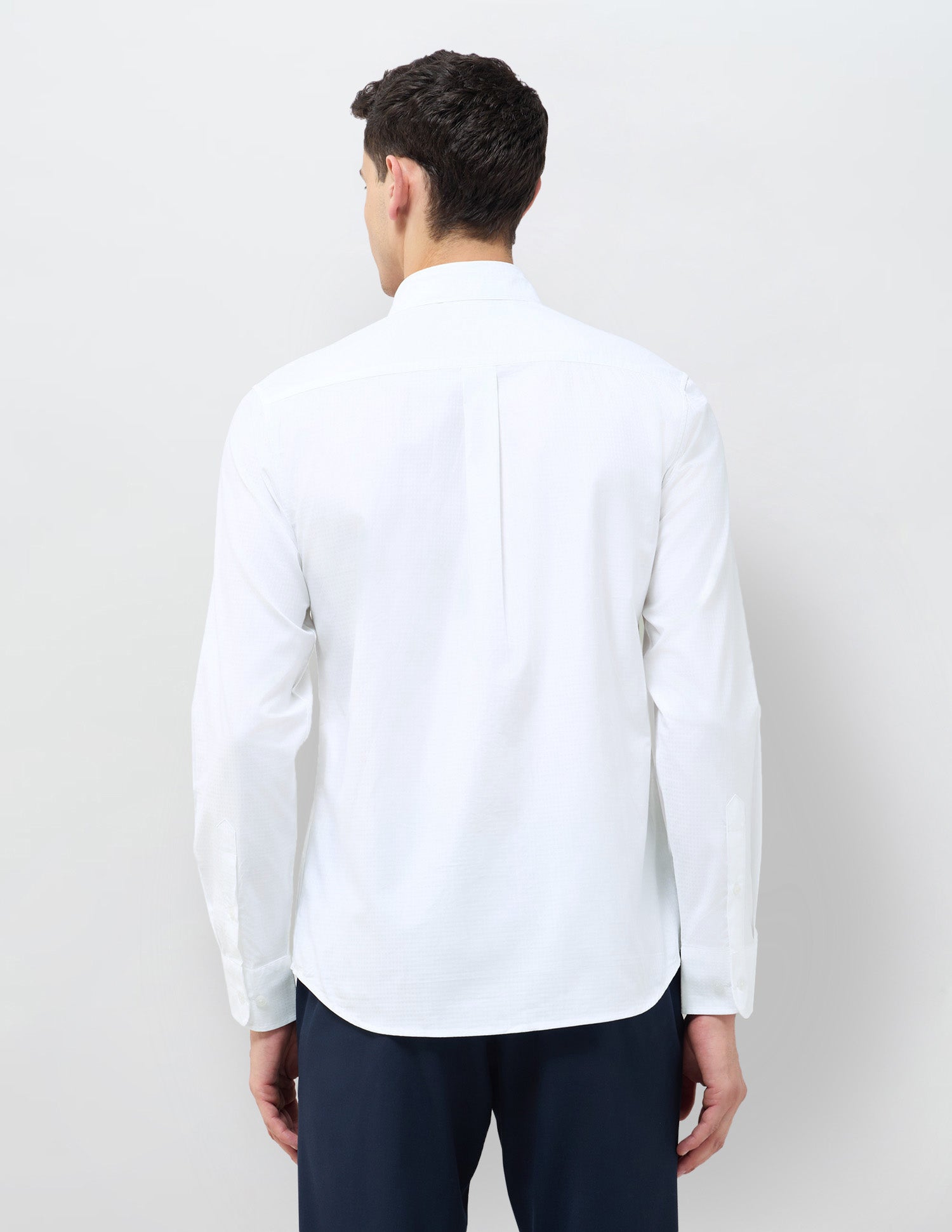 Textured Tailored Fit Shirt White - U.S. POLO ASSN. | Large