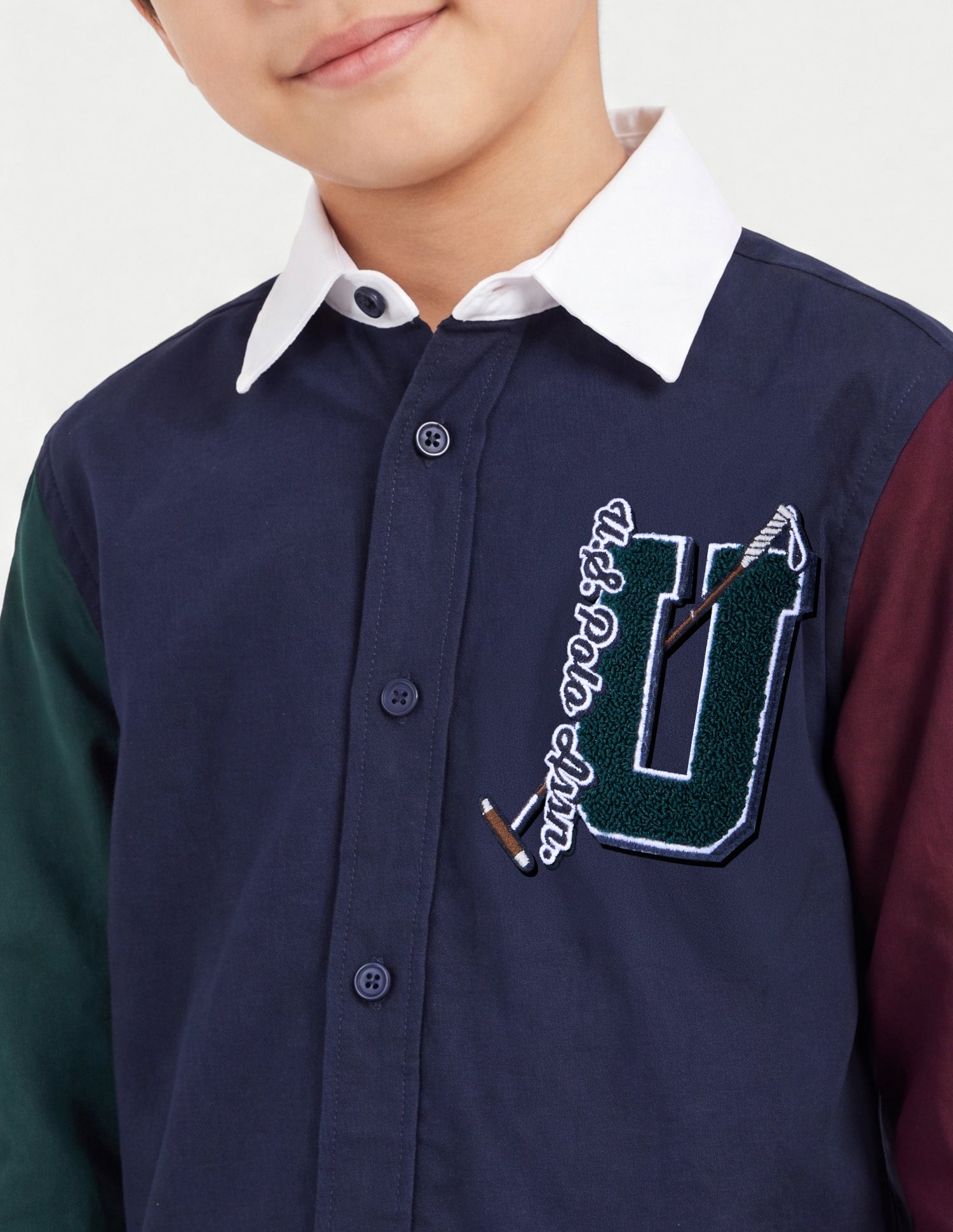 Colourblocked Oxford Shirt Green - U.S. Polo Assn. India | Large