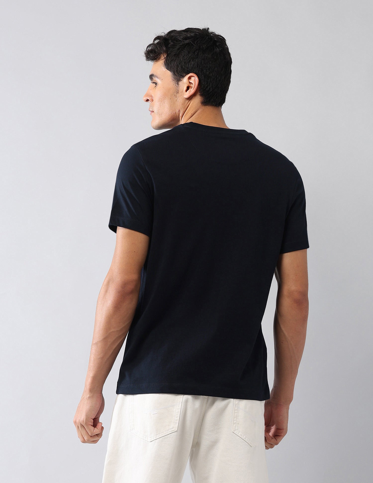 Brand Embroidered Muscle Fit Colligiate T-Shirt Navy - U.S. Polo Assn. India | Large