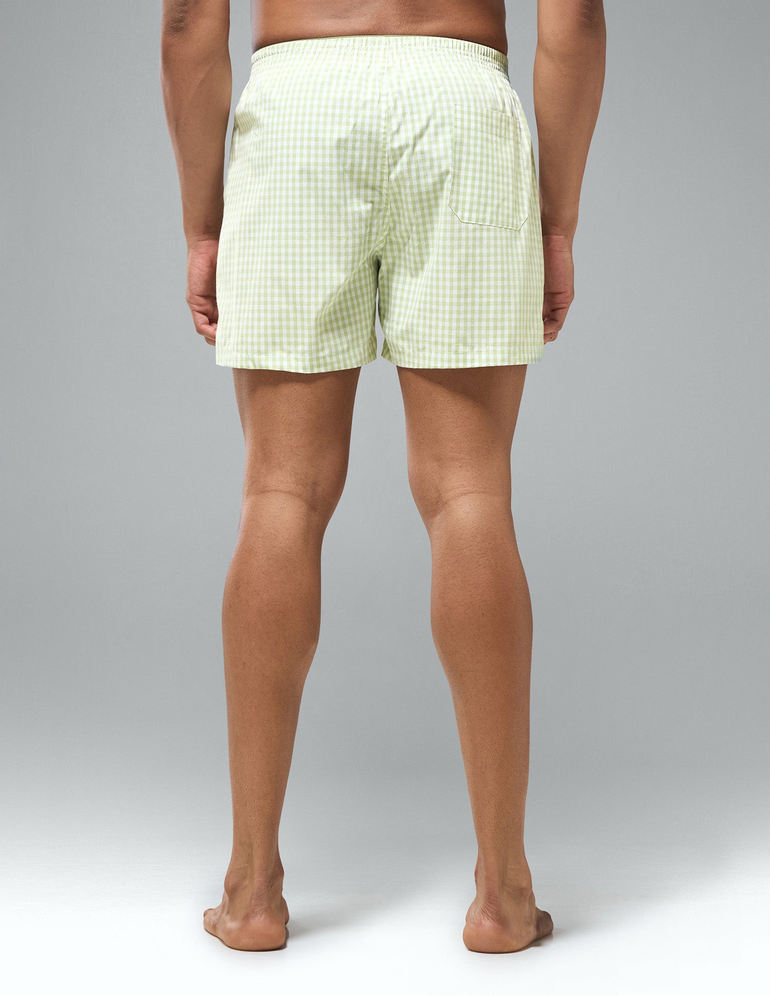 Gingham Checked OEX24 Boxer Shorts Green - U.S. Polo Assn. India | Large