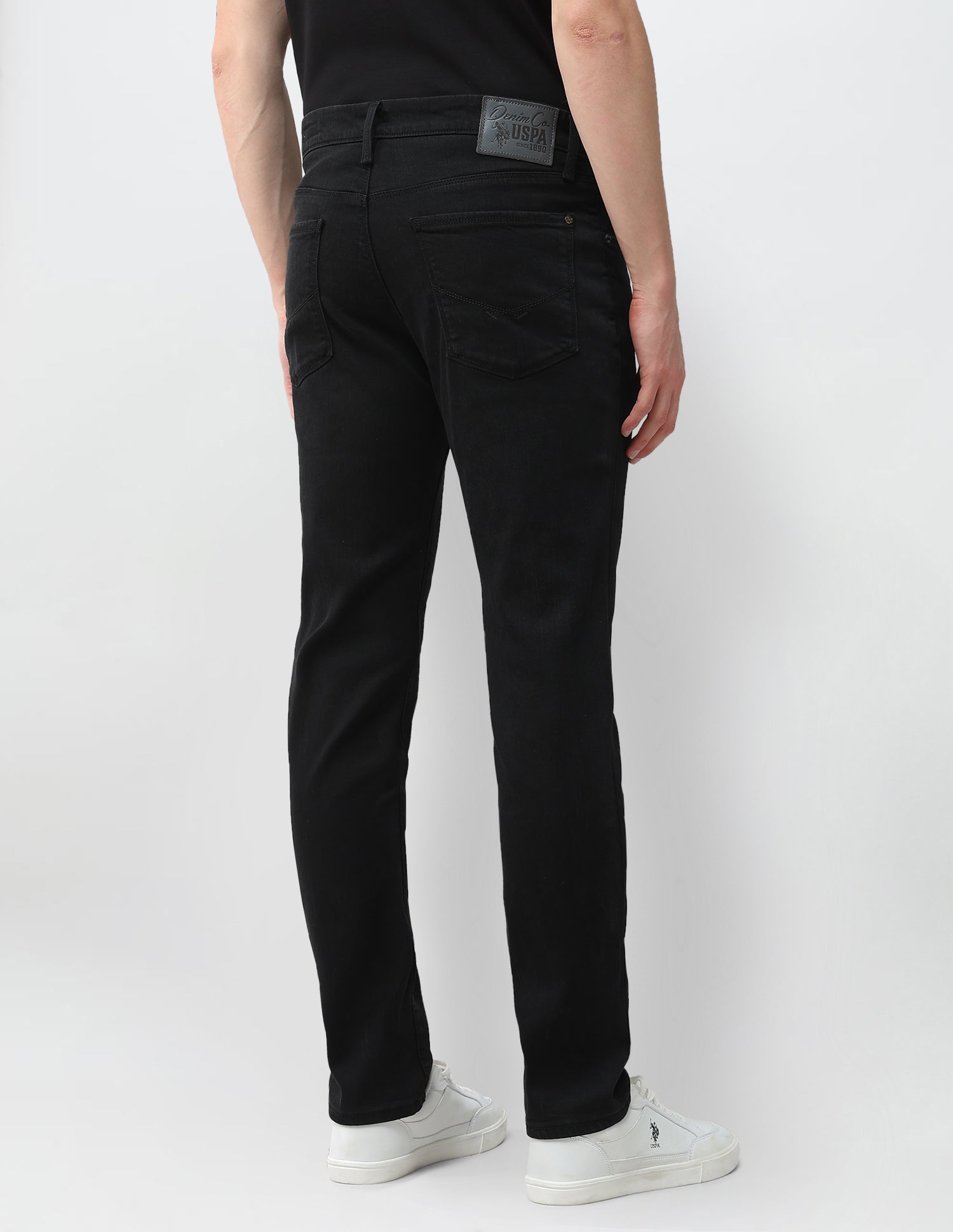 Brandon Slim Tapered Fit Black Jeans Black - U.S. Polo Assn. India | Large