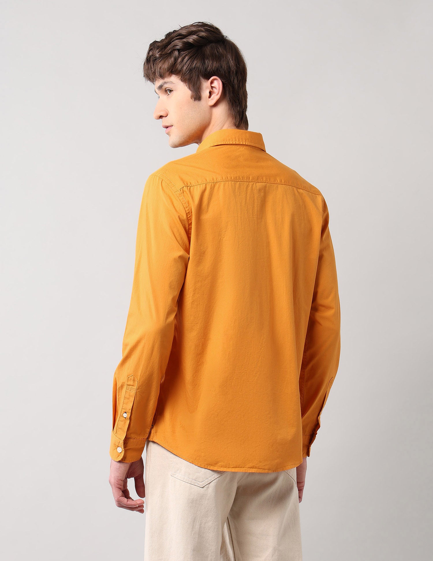 Pure Cotton Regular Fit Shirt Yellow - U.S. Polo Assn. India | Large