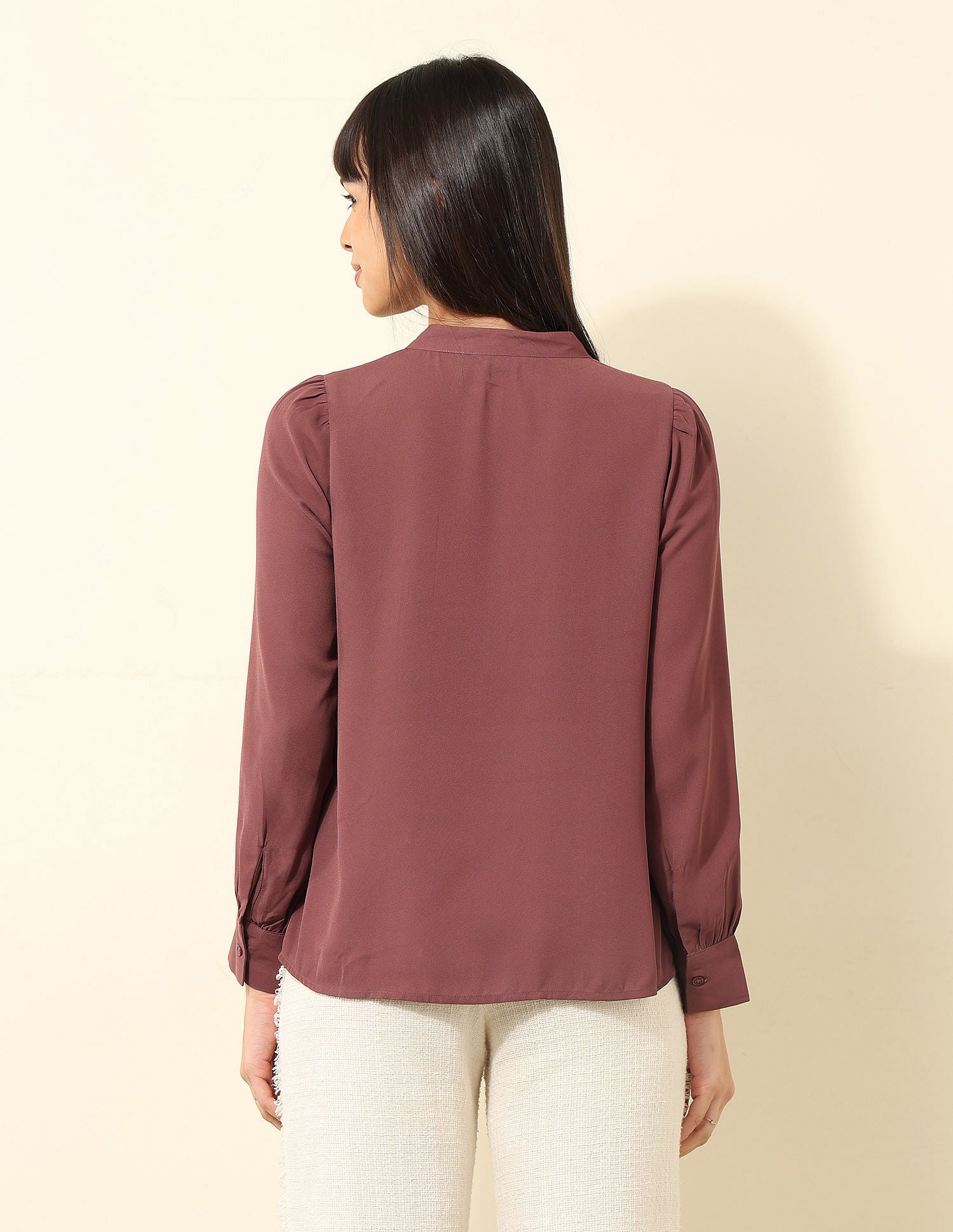 Lace Detailed Top Maroon - U.S. Polo Assn. India | Large