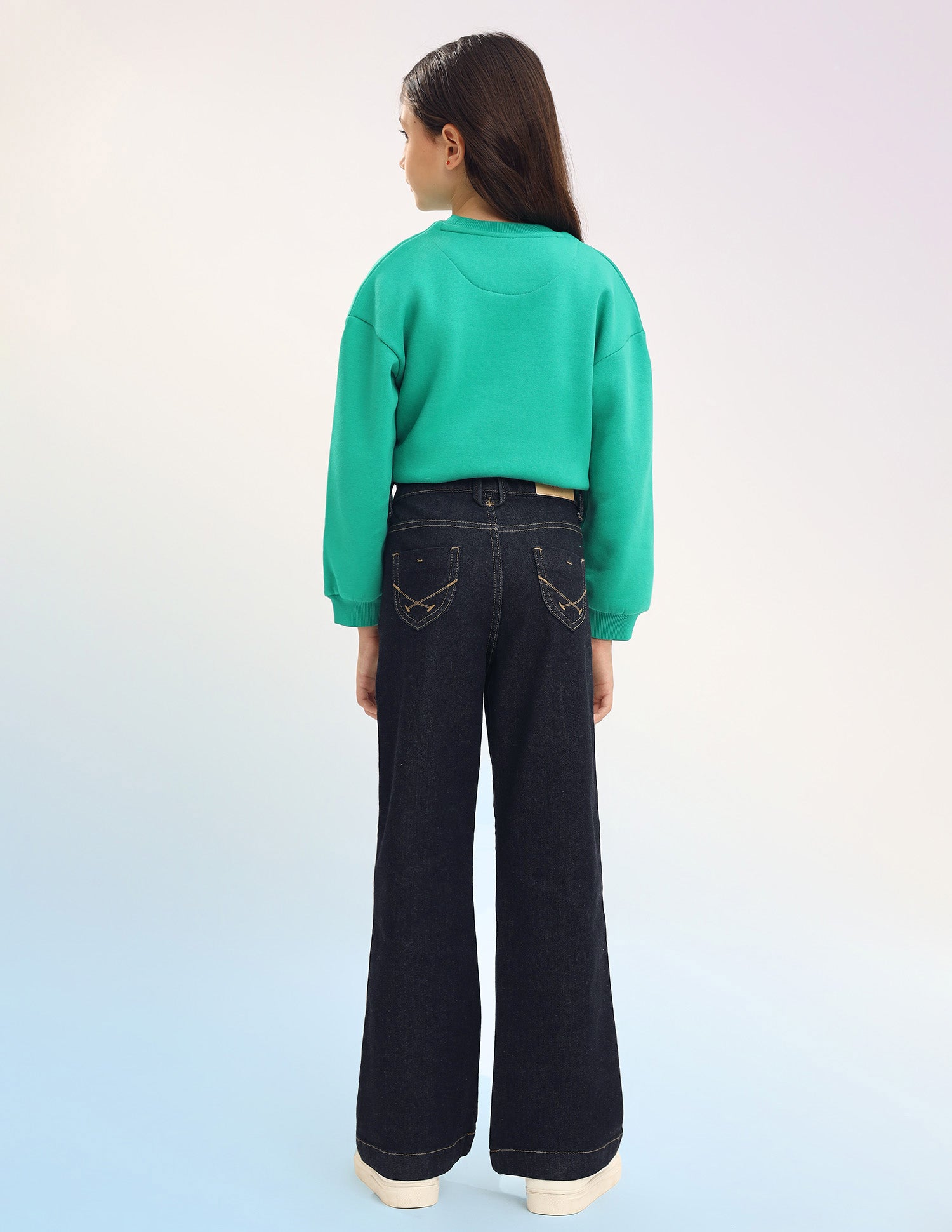 Girls Bootcut Fit Blue Jeans Blue - U.S. POLO ASSN. | Large